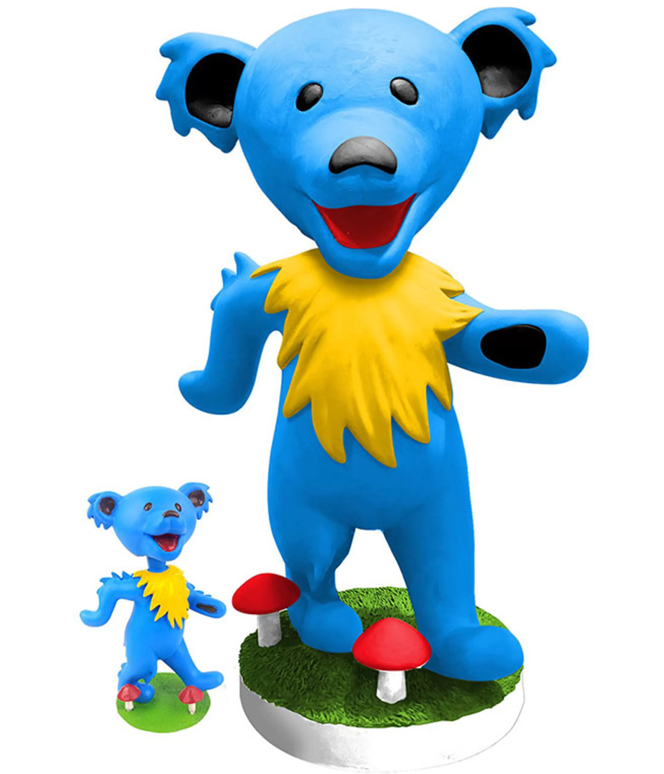 Grateful Dead<Liquid Blue GD Bobblehead 24in Dancing Bear Blue