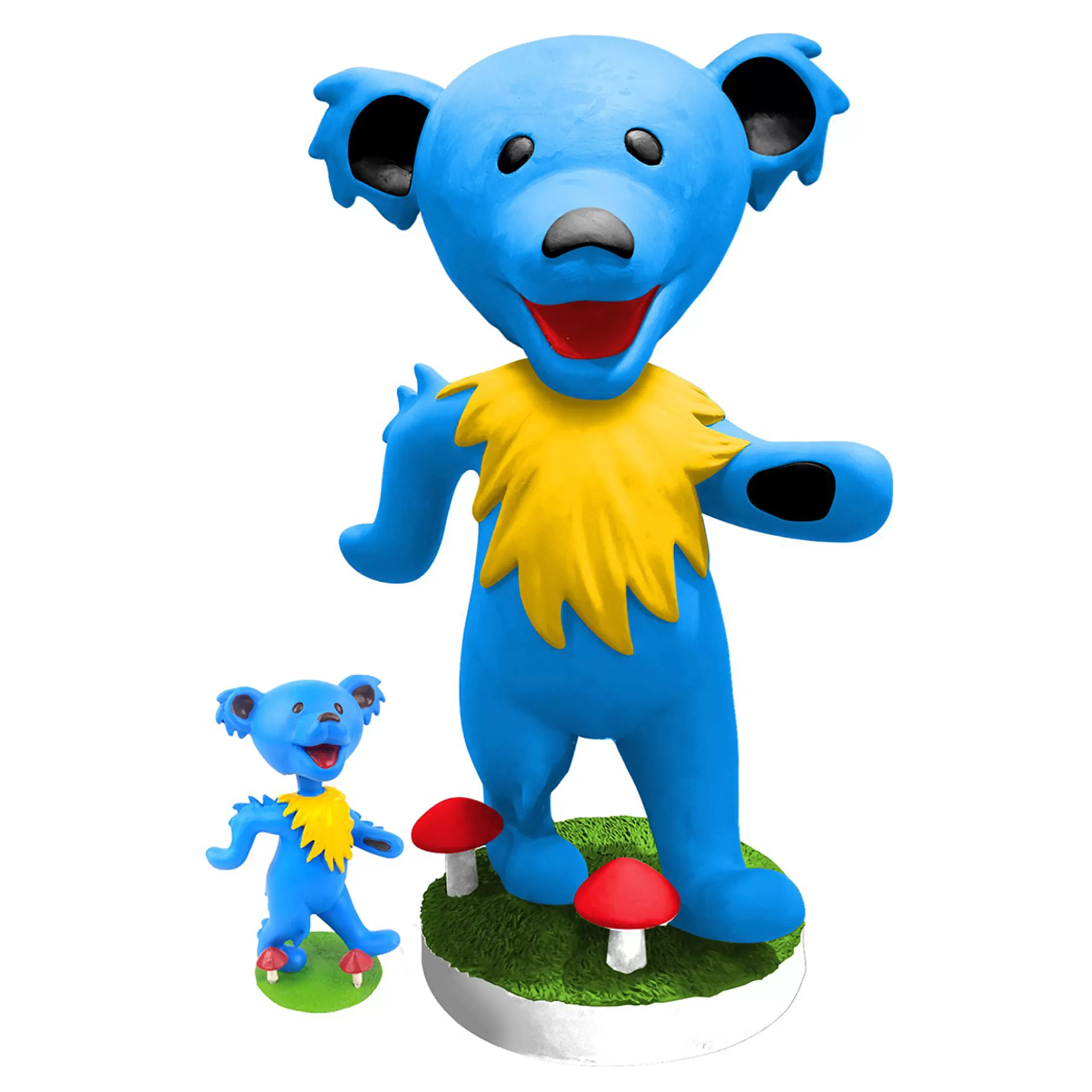 Grateful Dead<Liquid Blue GD Bobblehead 24in Dancing Bear Blue