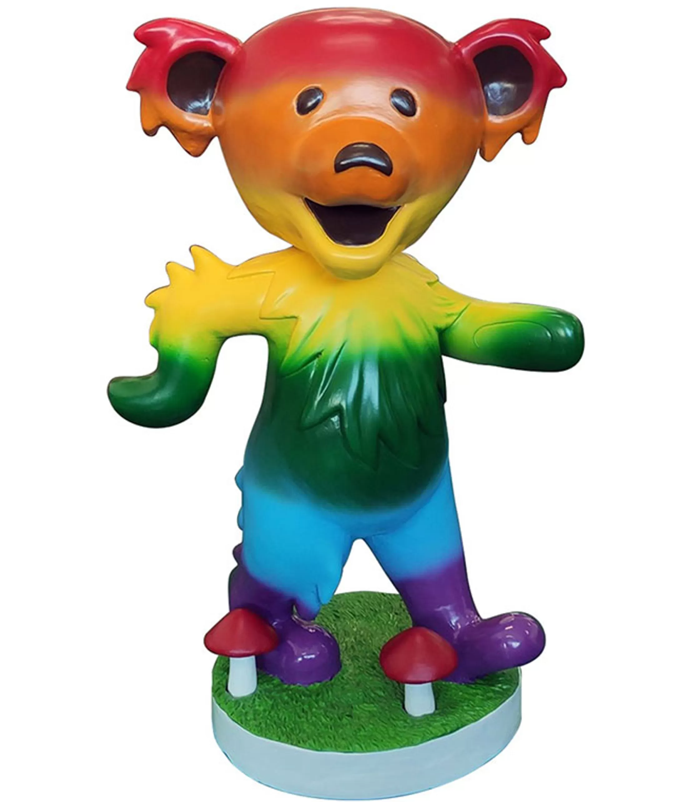 Grateful Dead<Liquid Blue GD Bobblehead 24in Dancing Bear Rainbow