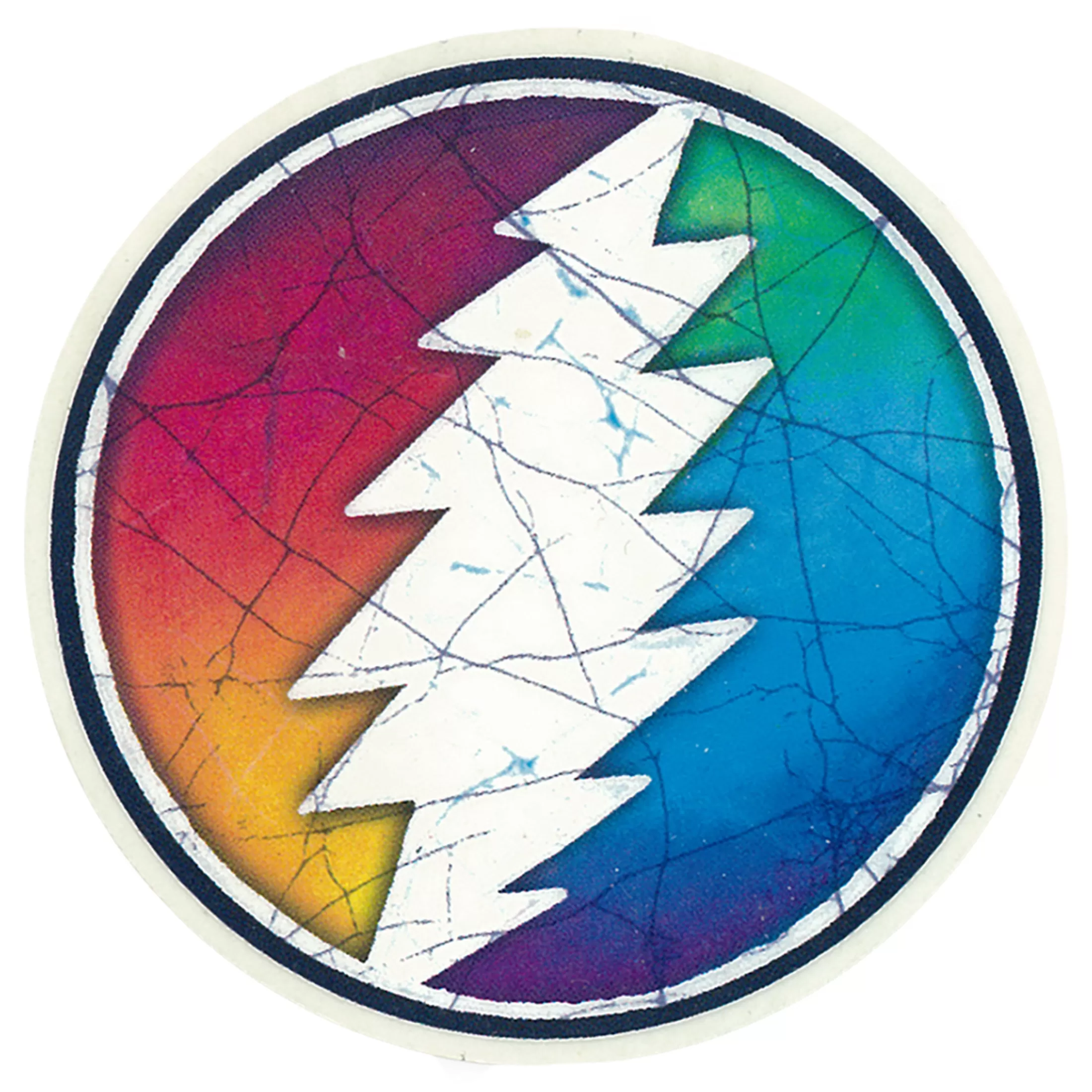 Grateful Dead | Classic<Liquid Blue GD Circle Bolt Mini Sticker