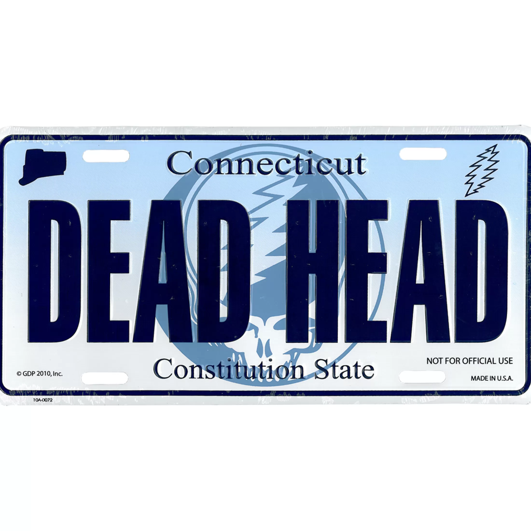 License Plates | Grateful Dead<Liquid Blue GD Connecticut License Plate