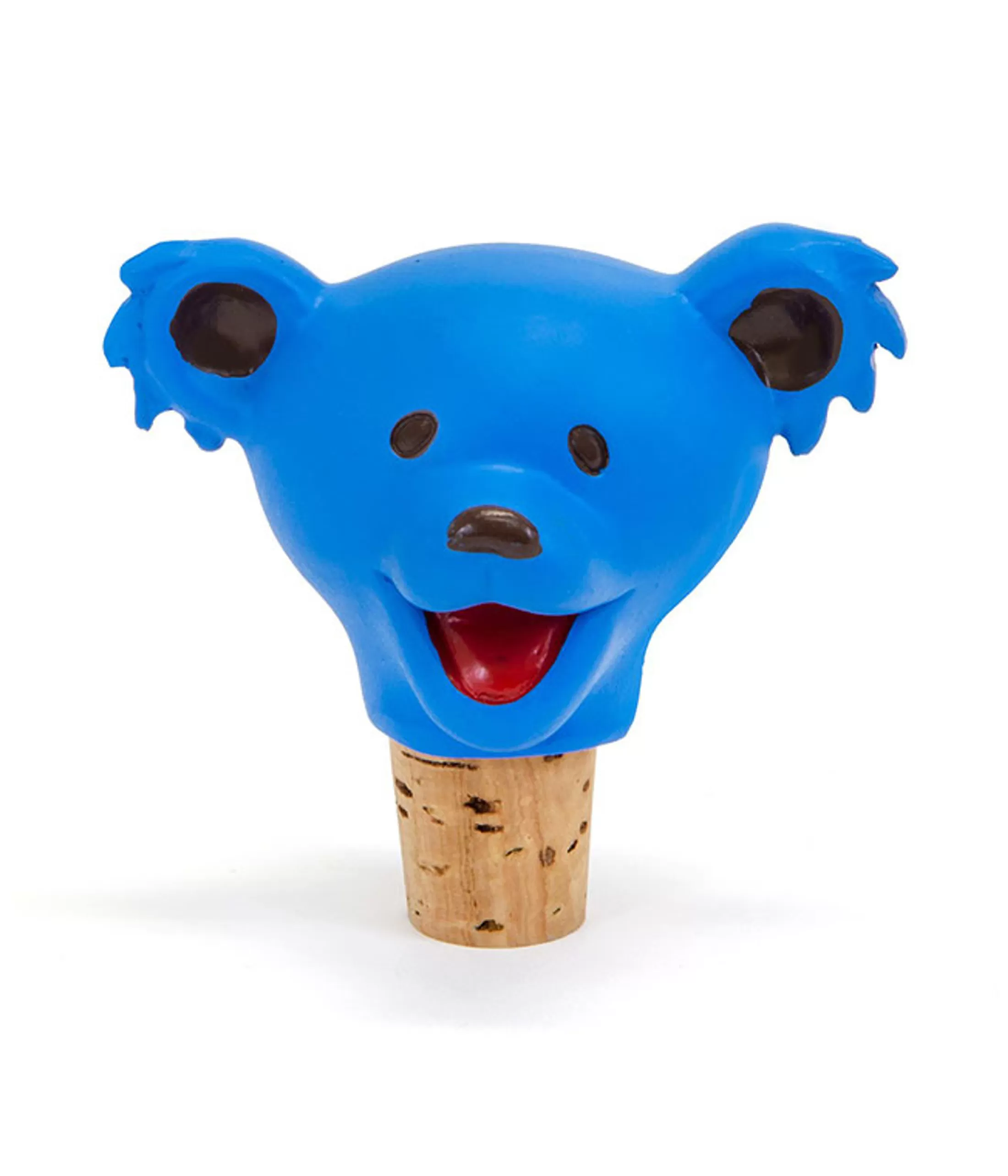 Grateful Dead<Liquid Blue GD Dancing Bear Head Blue Bottle Stopper