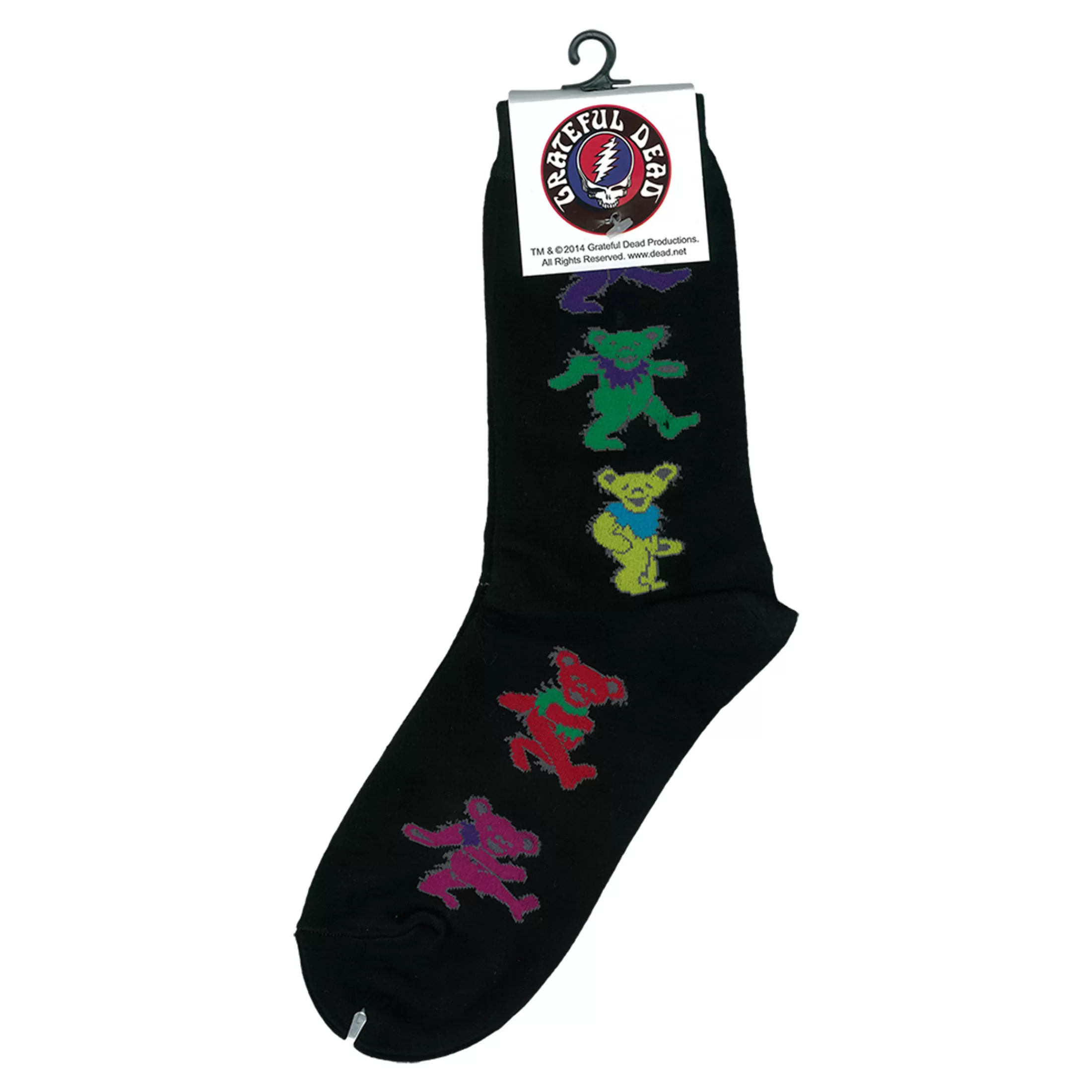 Socks | Grateful Dead<Liquid Blue GD Dancing Bear Ladies Black Socks