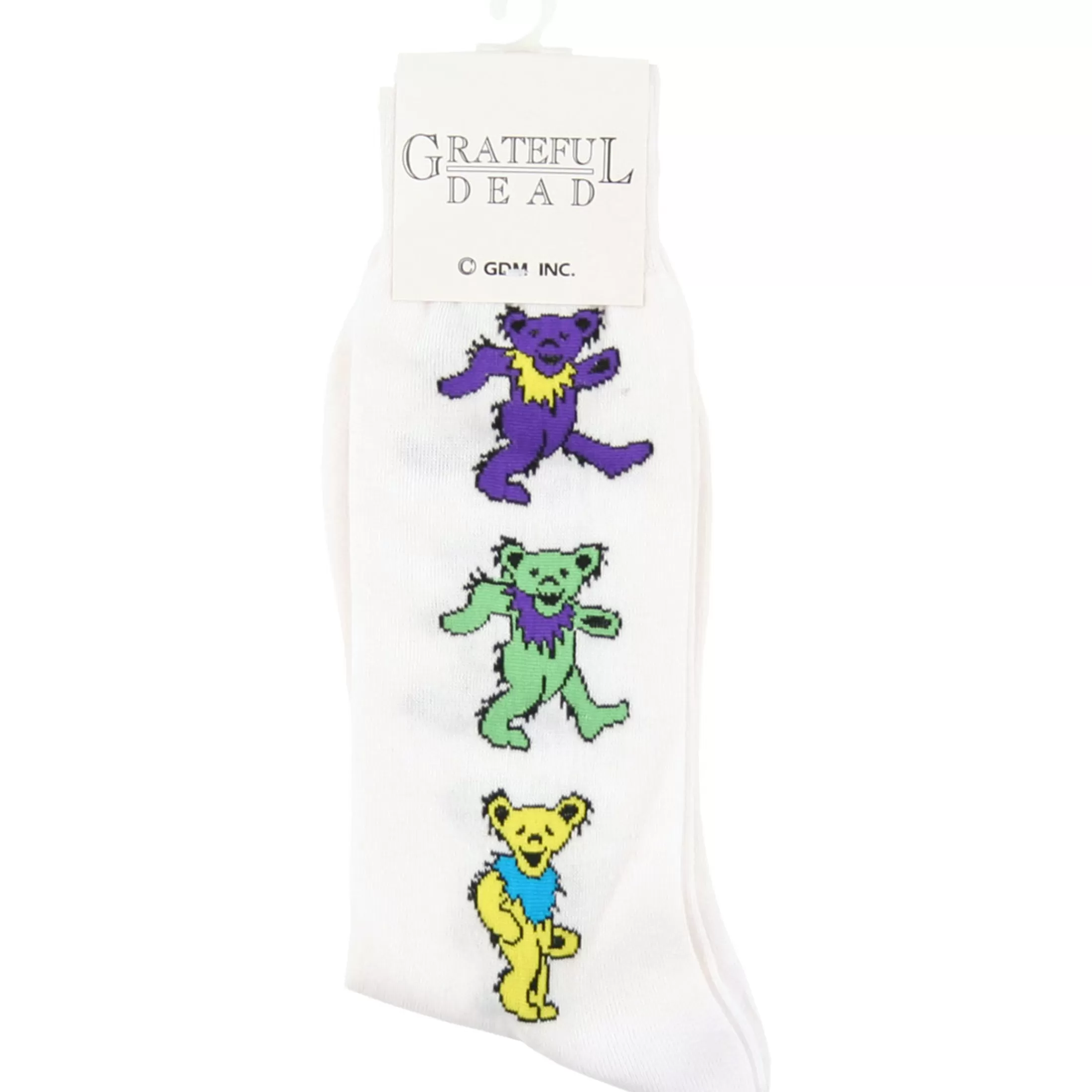 Socks | Grateful Dead<Liquid Blue GD Dancing Bear Ladies White Socks