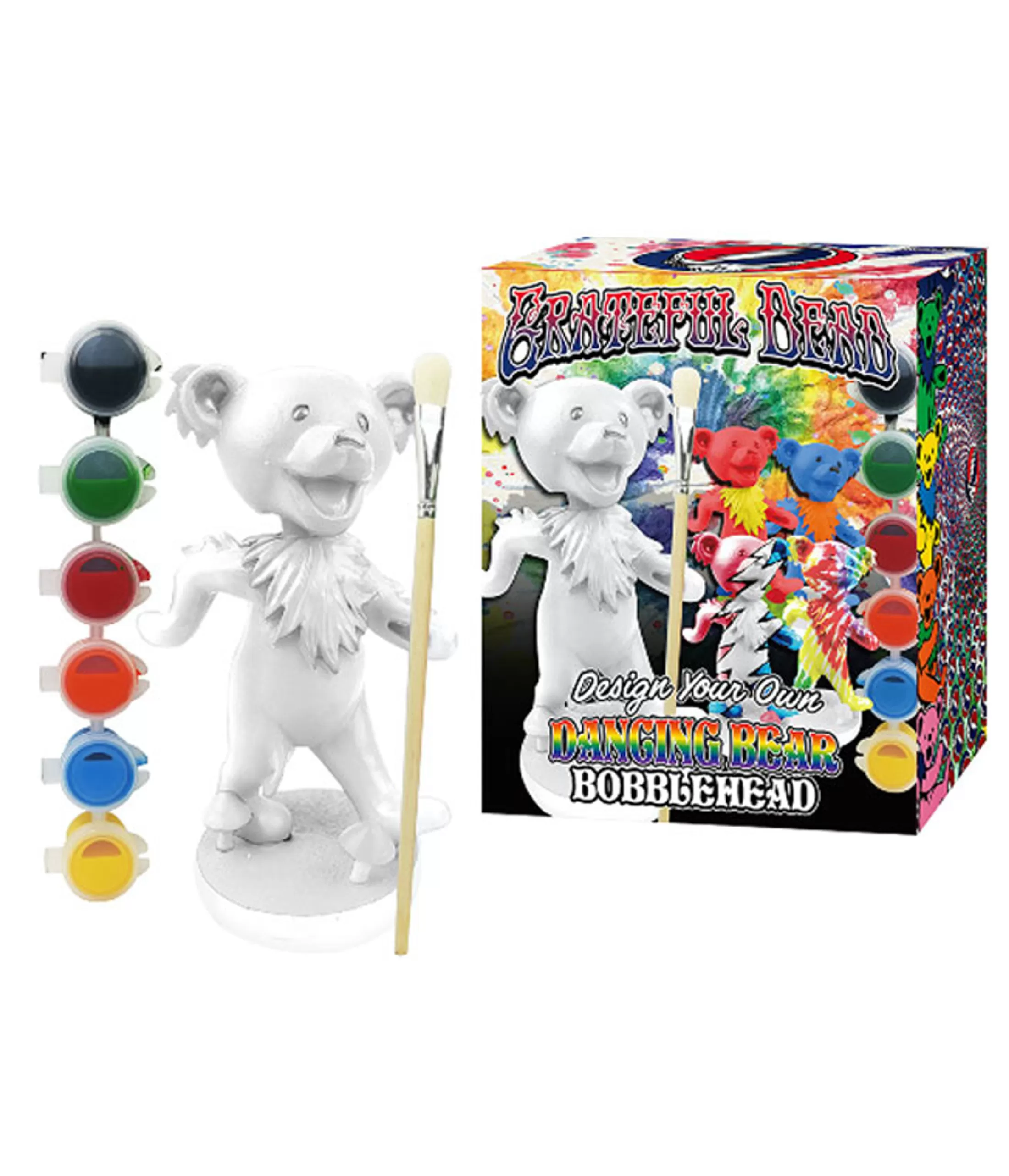 Grateful Dead<Liquid Blue GD Dancing Bear Paint Your Own Bobble Head Set