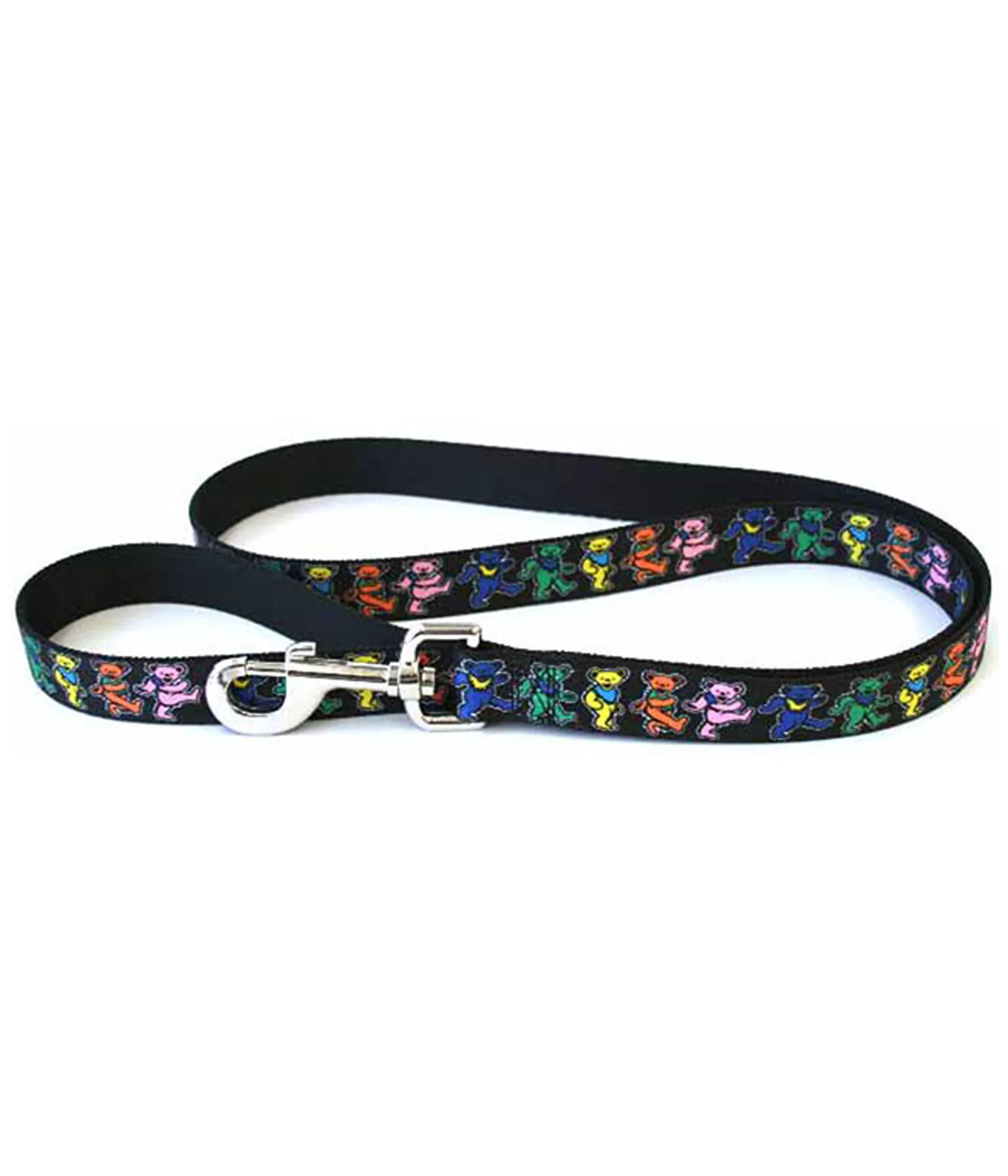 Grateful Dead<Liquid Blue GD Dancing Bears Dog Leash Black