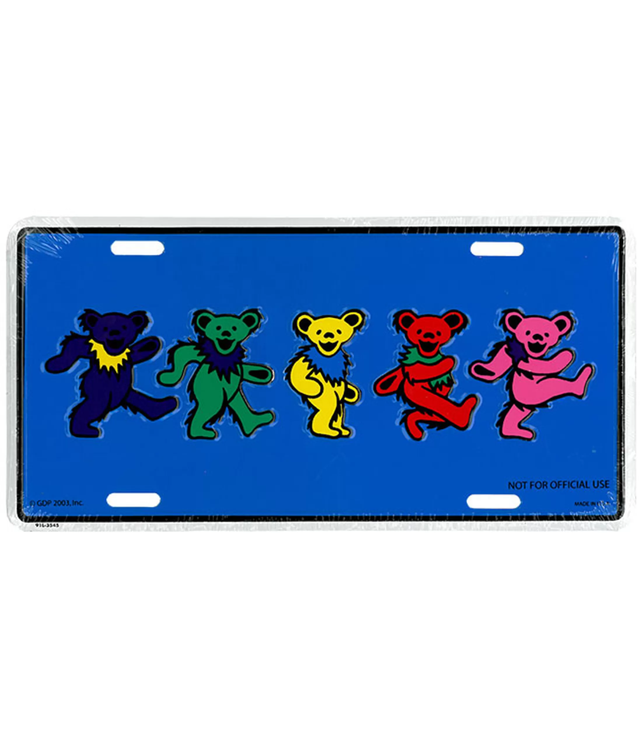 License Plates | Grateful Dead<Liquid Blue GD Dancing Bears License Plate