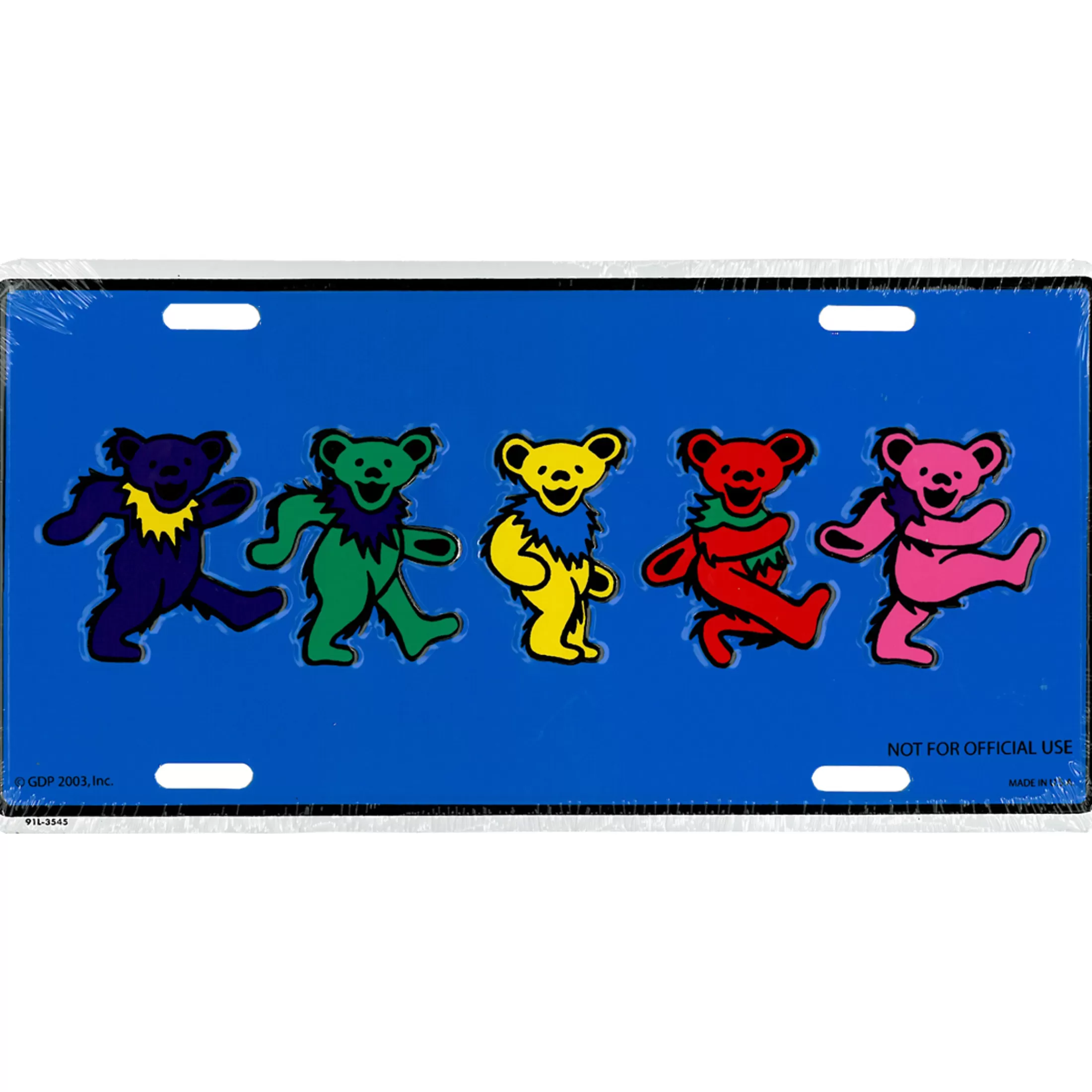 License Plates | Grateful Dead<Liquid Blue GD Dancing Bears License Plate