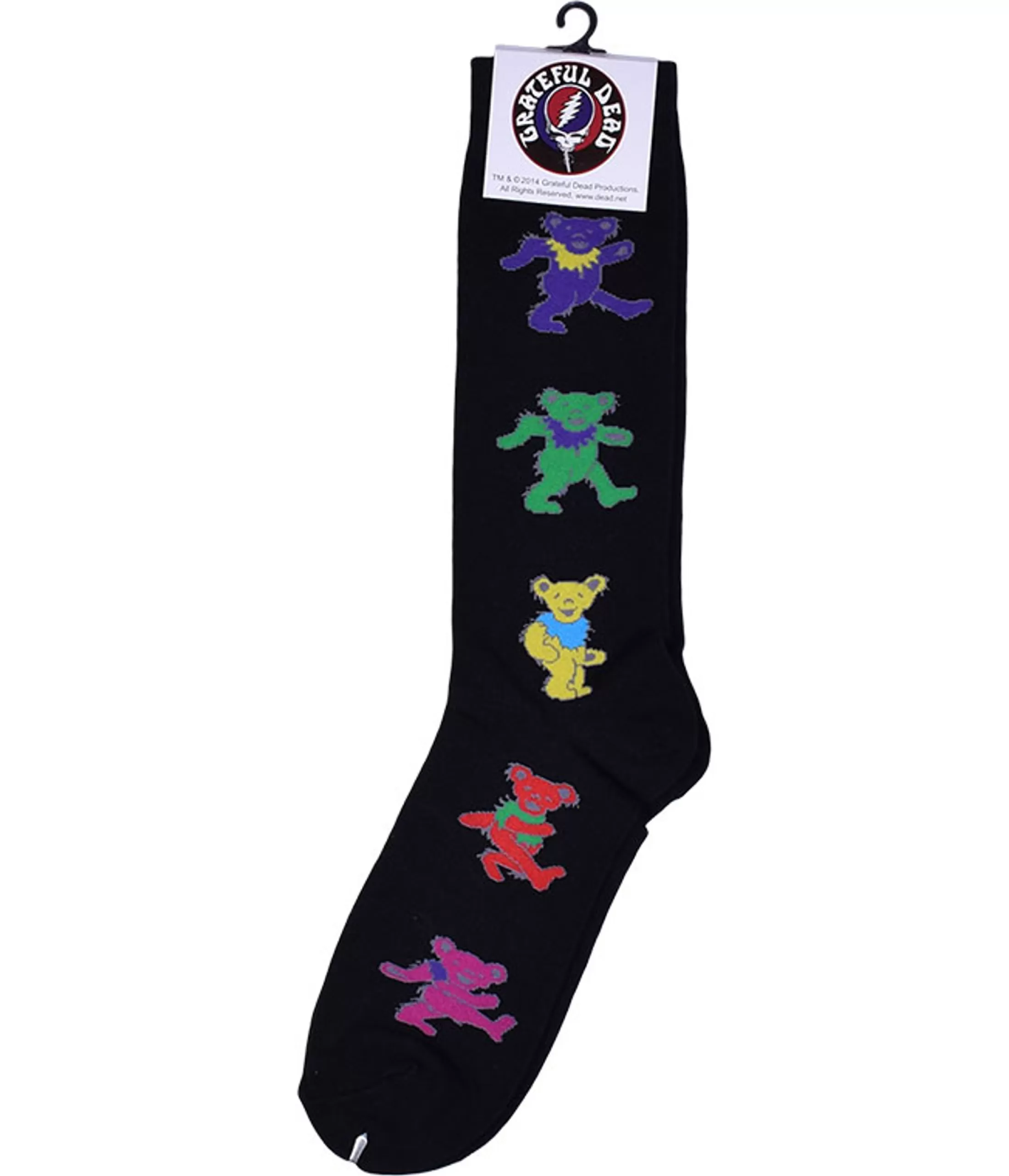 Socks | Grateful Dead<Liquid Blue GD Dancing Bears Men's Black Socks