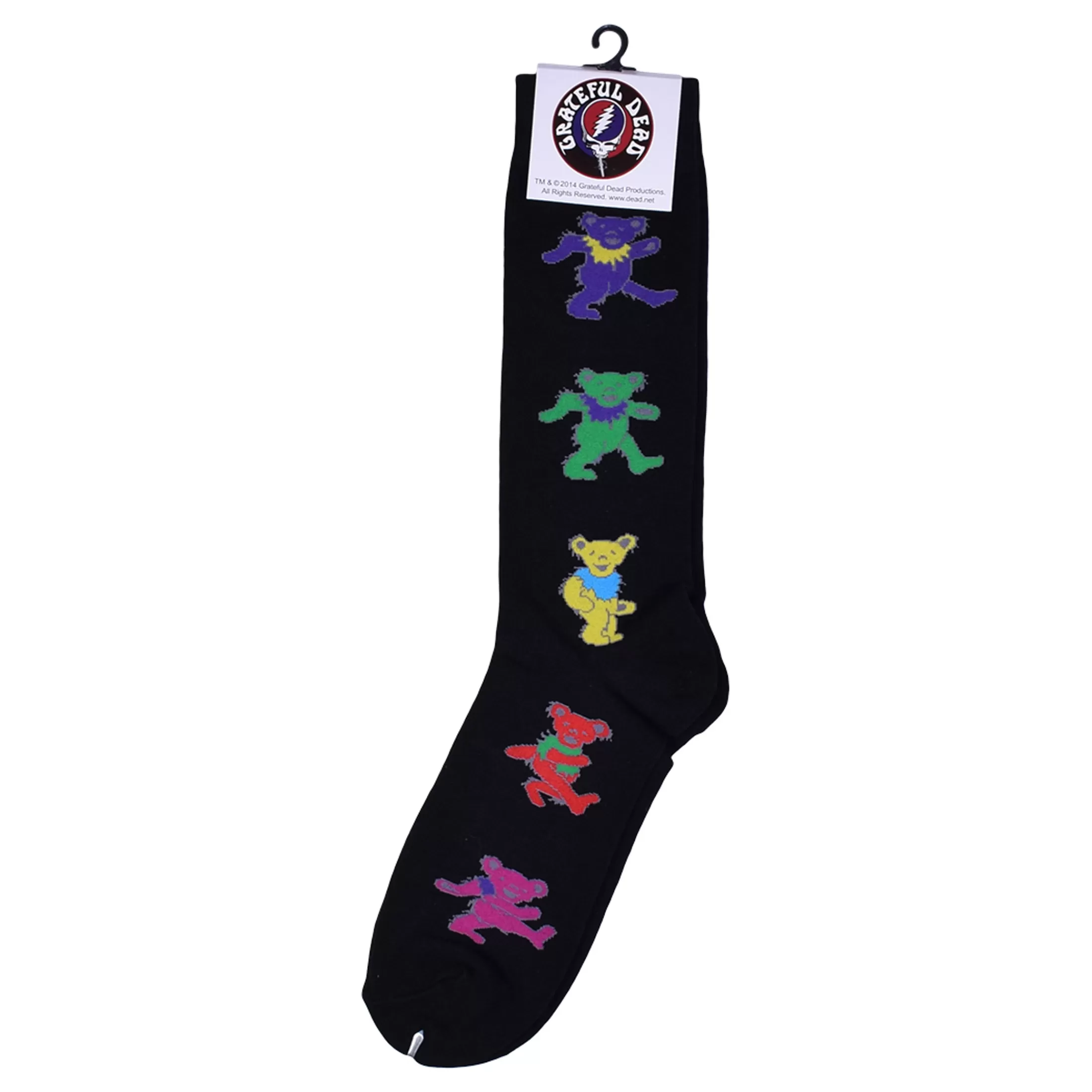 Socks | Grateful Dead<Liquid Blue GD Dancing Bears Men's Black Socks