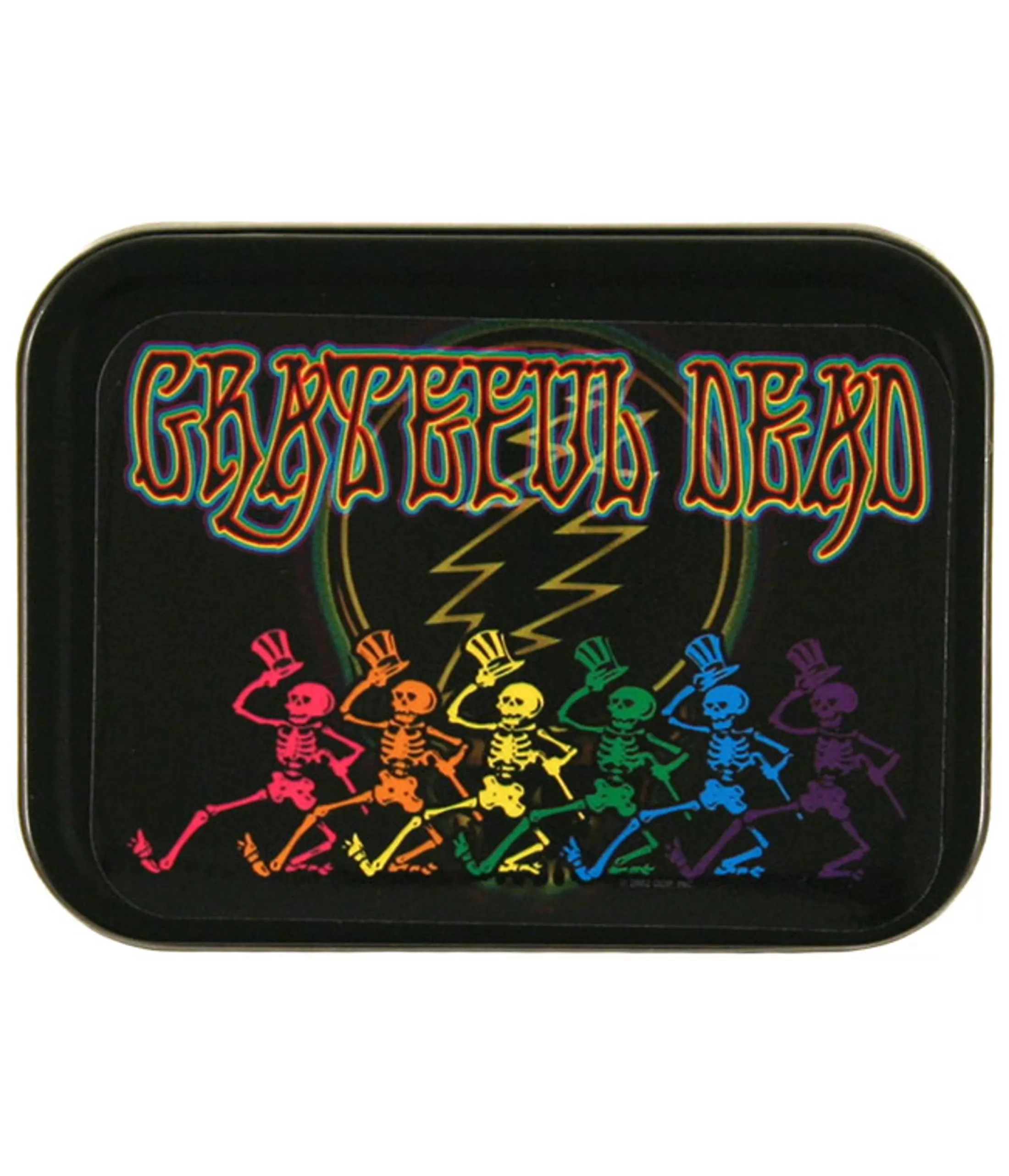 Grateful Dead | Classic<Liquid Blue GD Dancing Skeletons Stash Tin