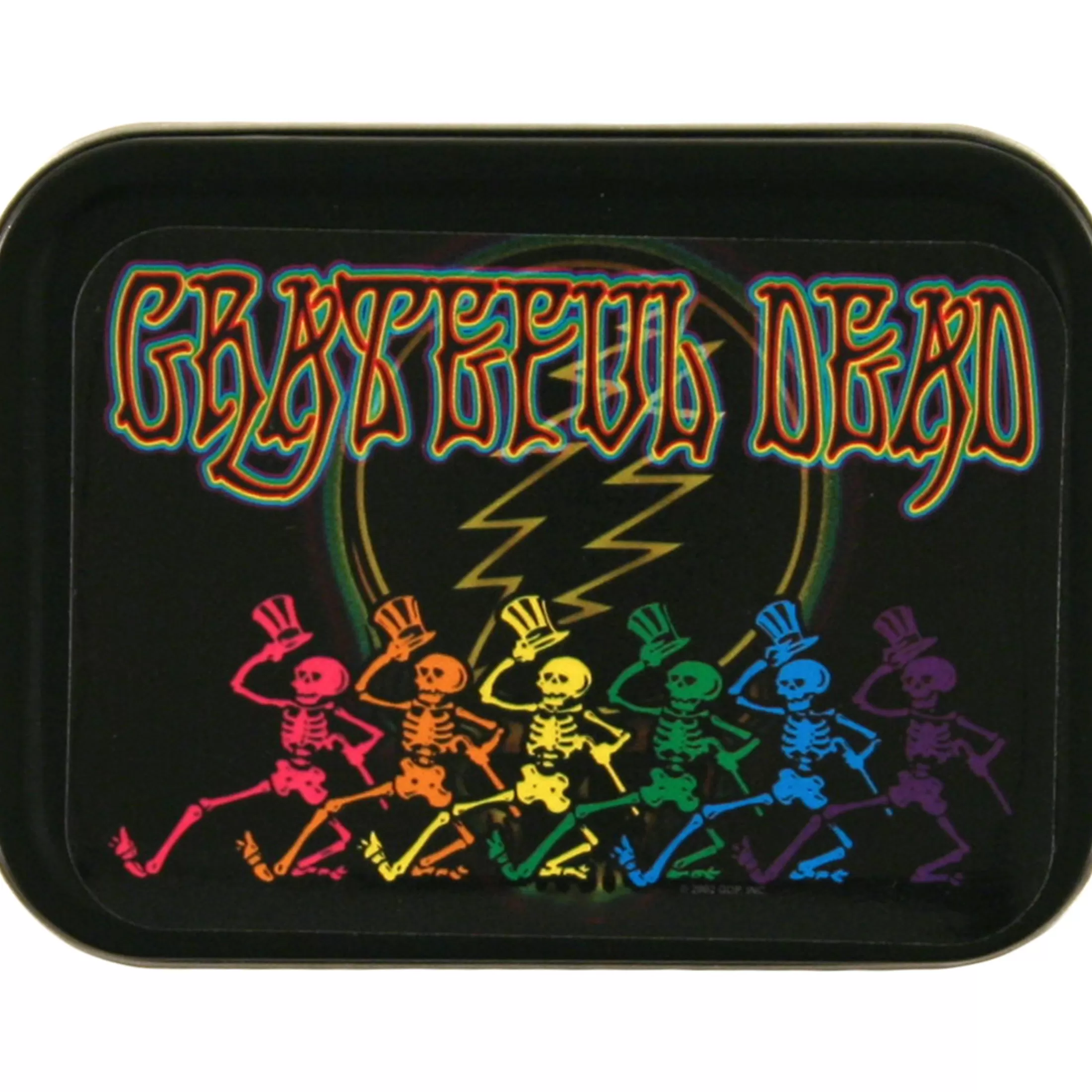 Grateful Dead | Classic<Liquid Blue GD Dancing Skeletons Stash Tin