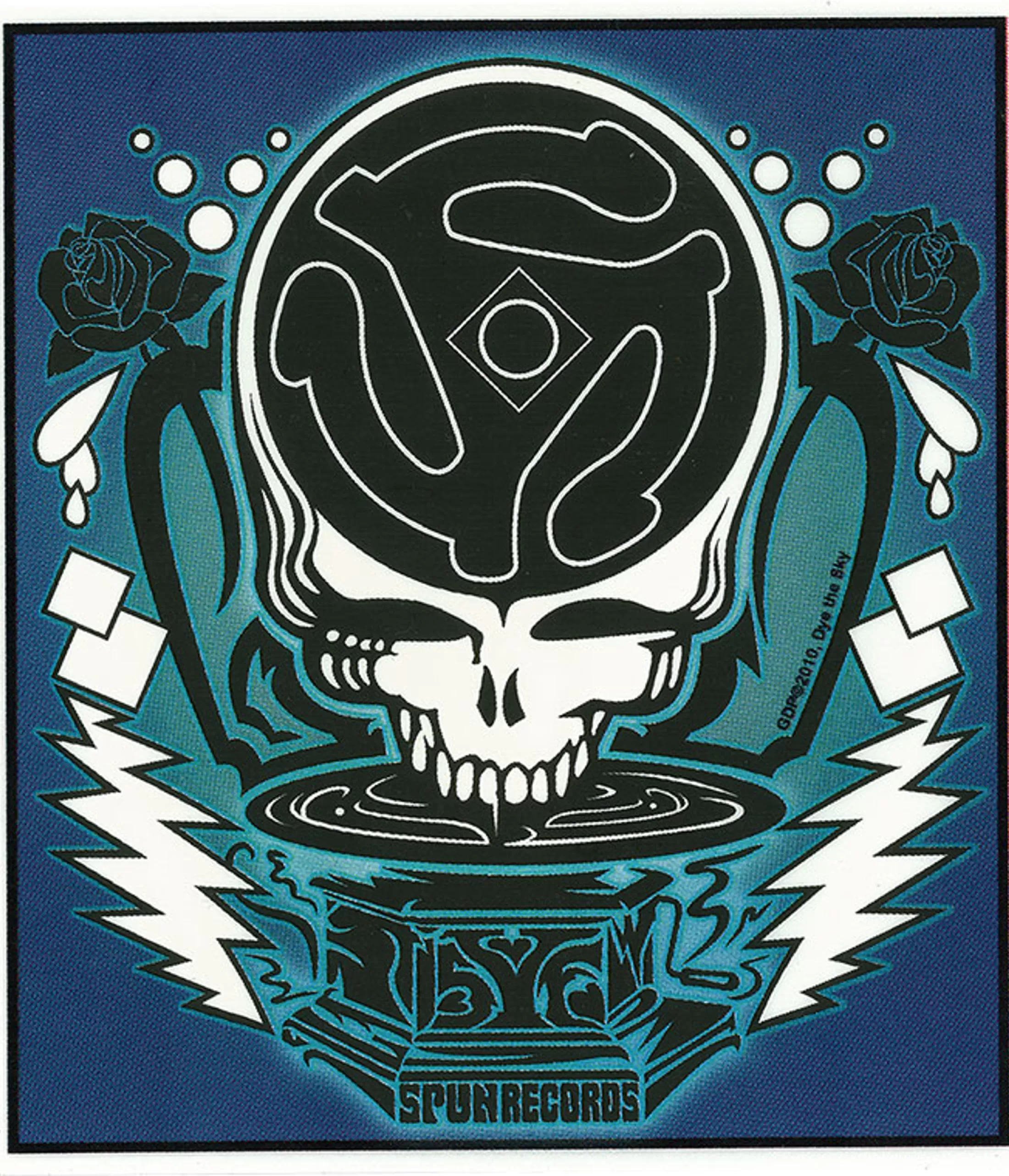 Grateful Dead<Liquid Blue GD DJ Spin Your Face Sticker