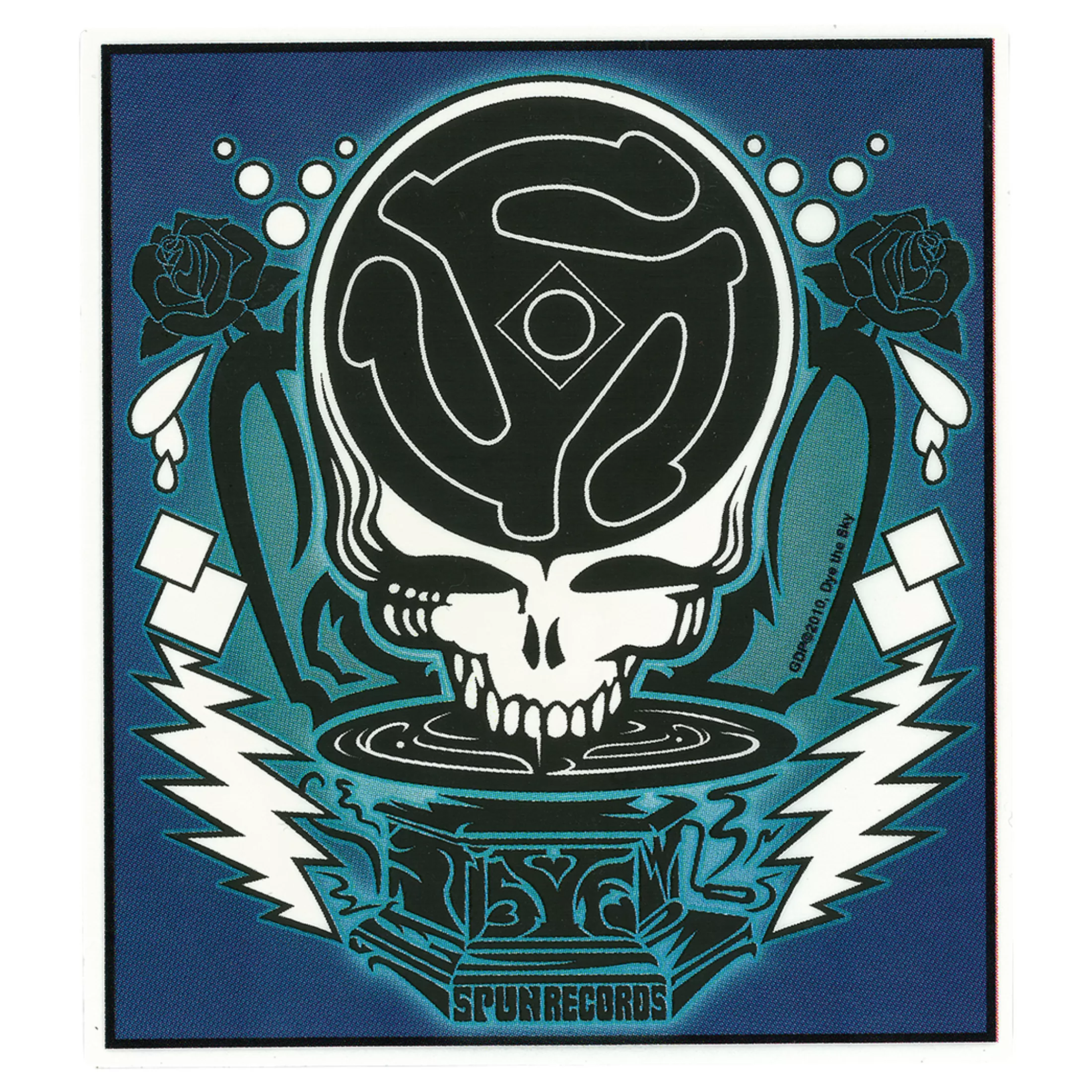 Grateful Dead<Liquid Blue GD DJ Spin Your Face Sticker