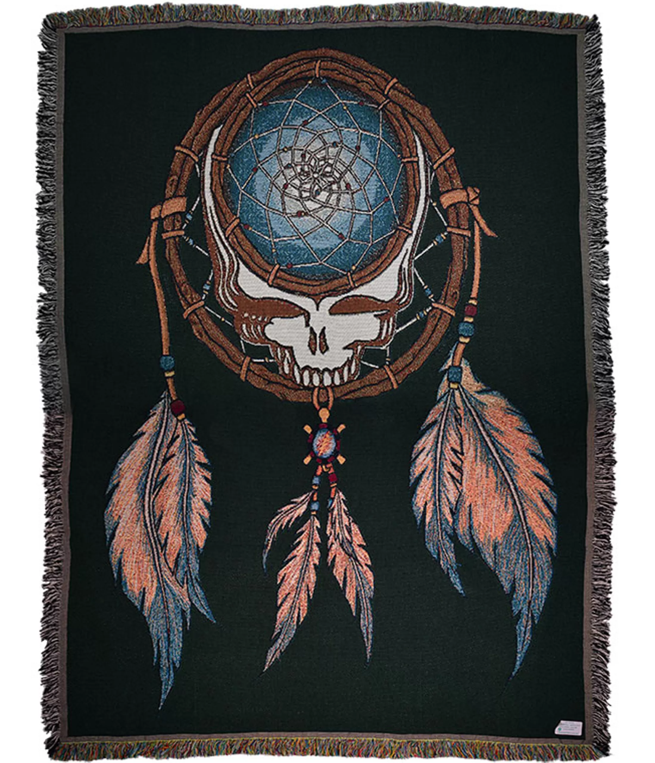 Grateful Dead<Liquid Blue GD Dream Catcher Woven Blanket