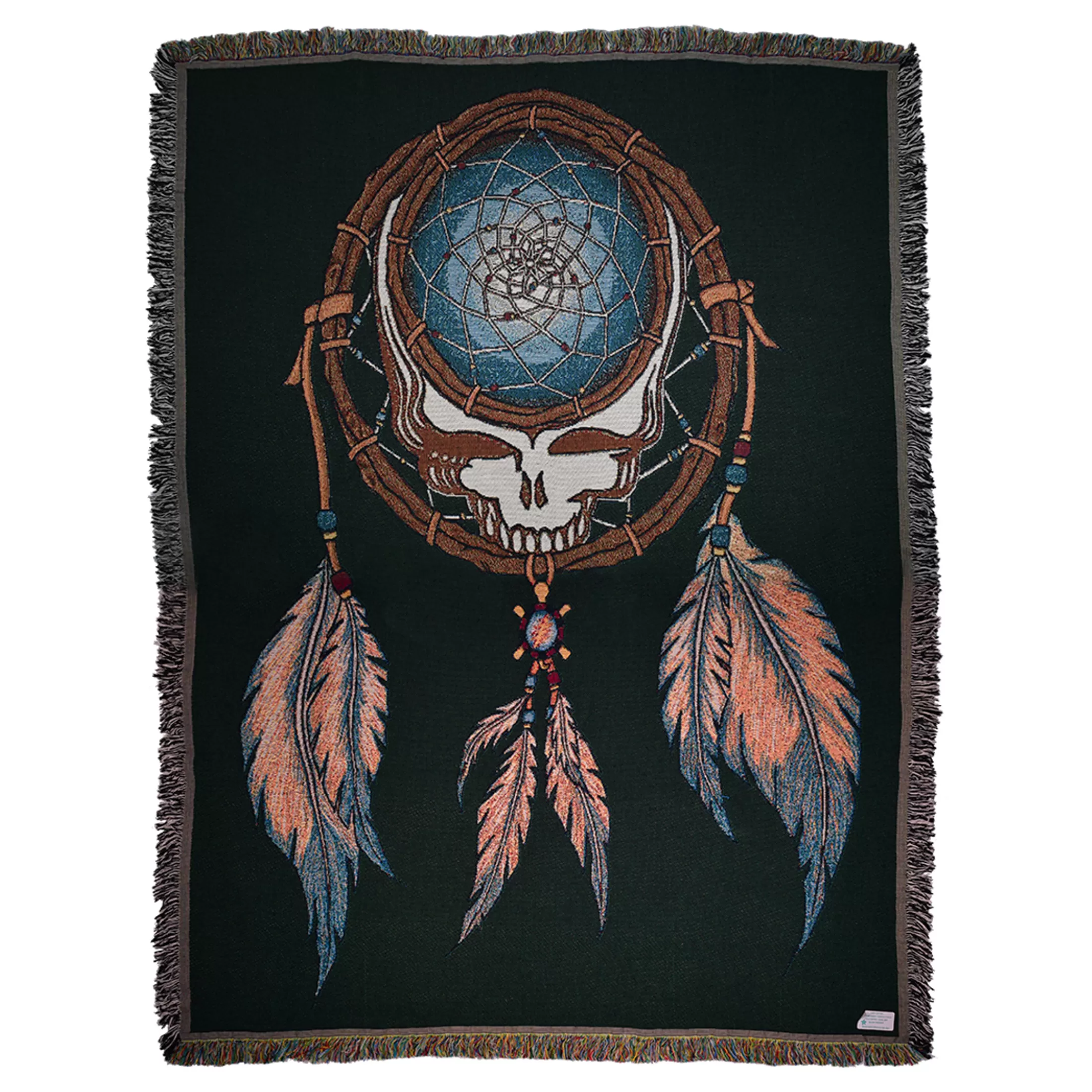 Grateful Dead<Liquid Blue GD Dream Catcher Woven Blanket