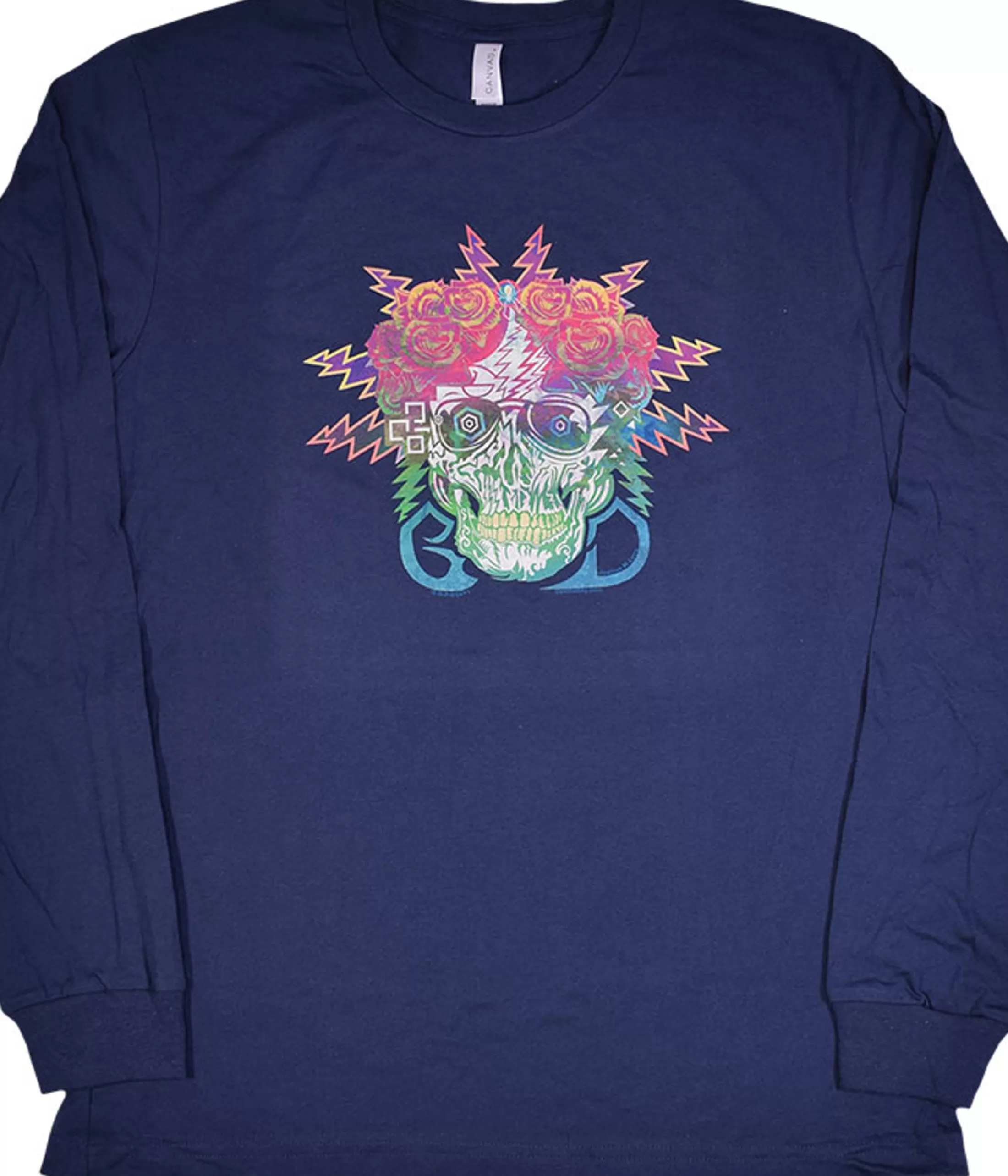 Long Sleeve | Grateful Dead<Liquid Blue GD Electric Dimensions Navy Long Sleeve T-Shirt