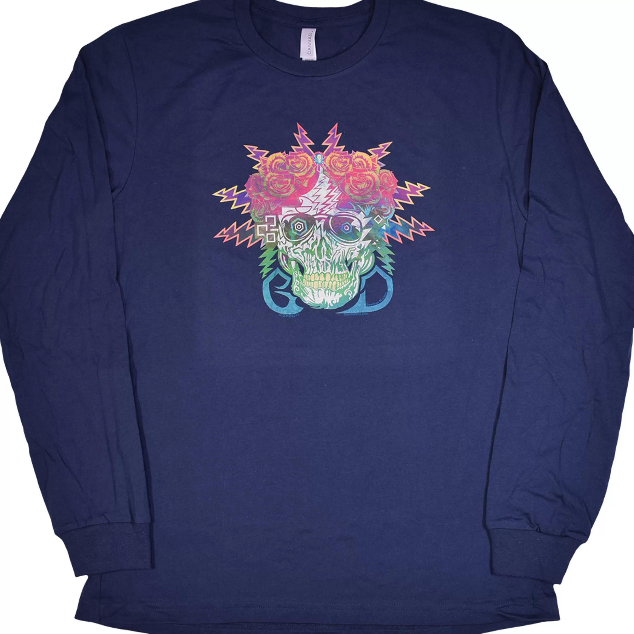 Long Sleeve | Grateful Dead<Liquid Blue GD Electric Dimensions Navy Long Sleeve T-Shirt