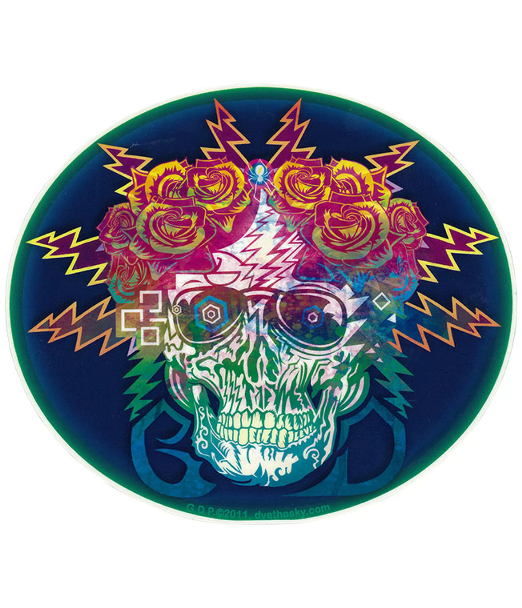 Grateful Dead | Classic<Liquid Blue GD Electric Dimensions Sticker