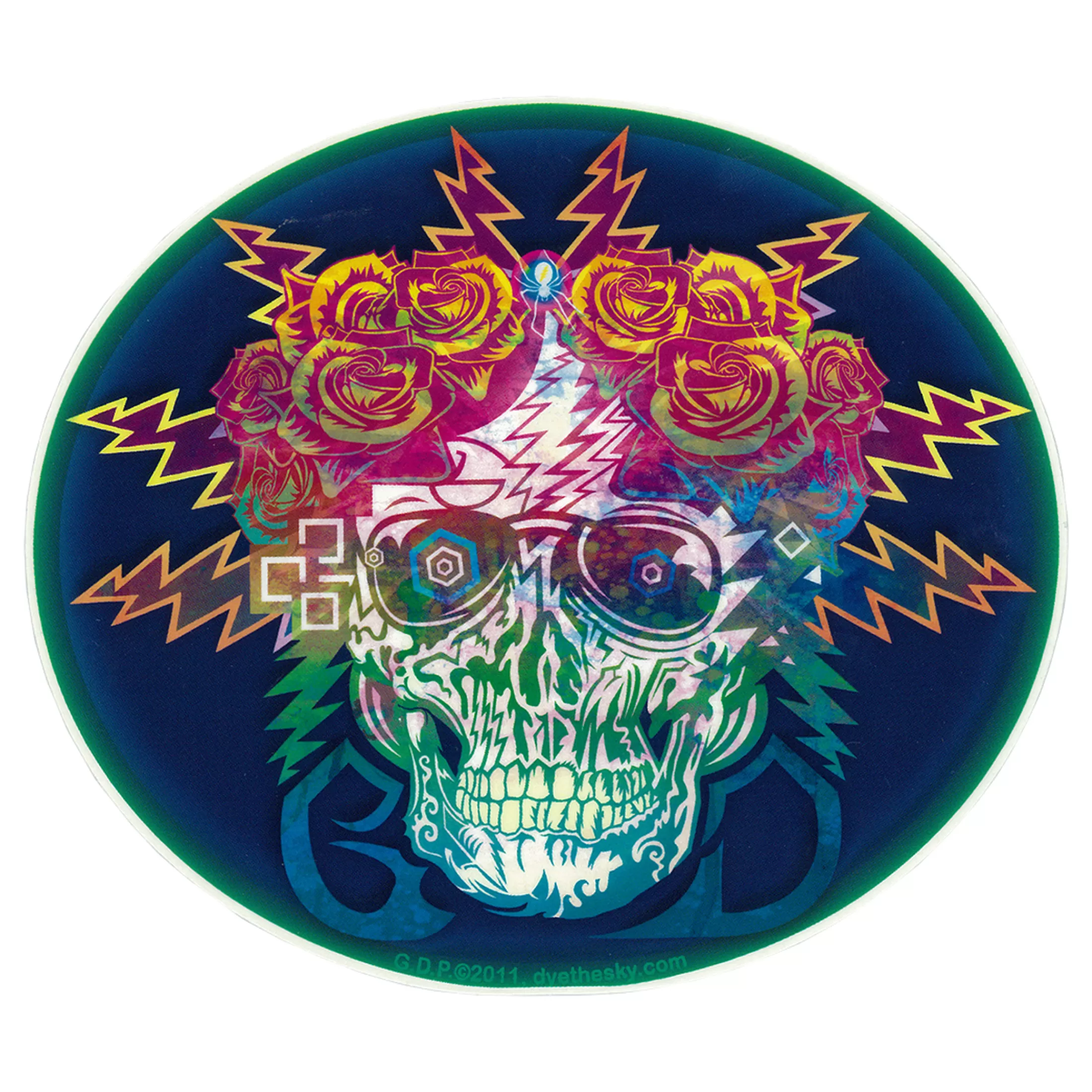 Grateful Dead | Classic<Liquid Blue GD Electric Dimensions Sticker