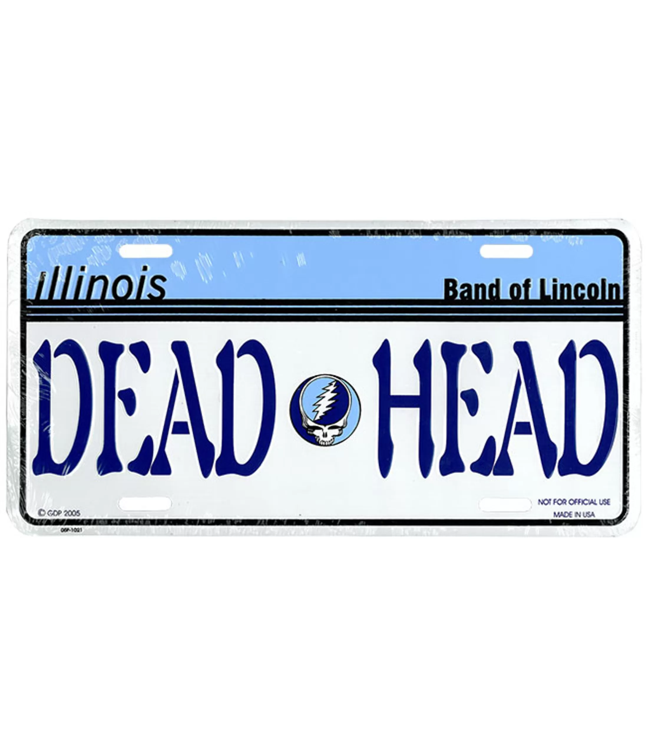 License Plates | Grateful Dead<Liquid Blue GD Illinois License Plate