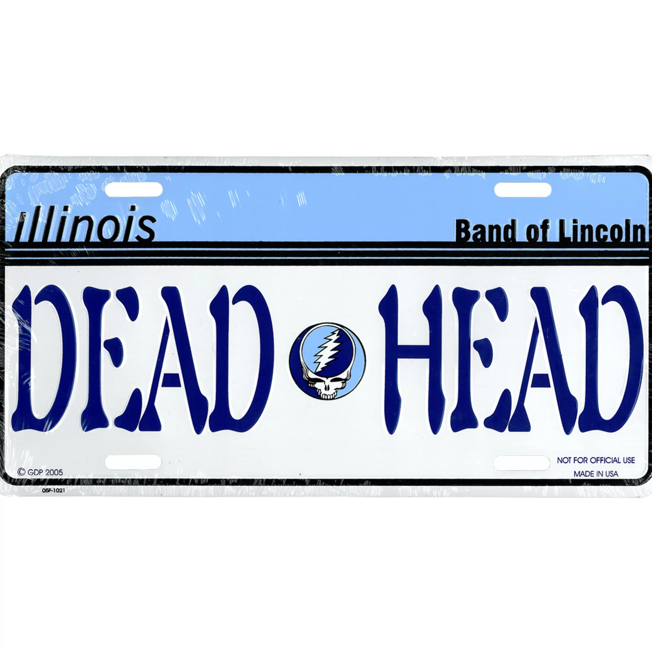 License Plates | Grateful Dead<Liquid Blue GD Illinois License Plate