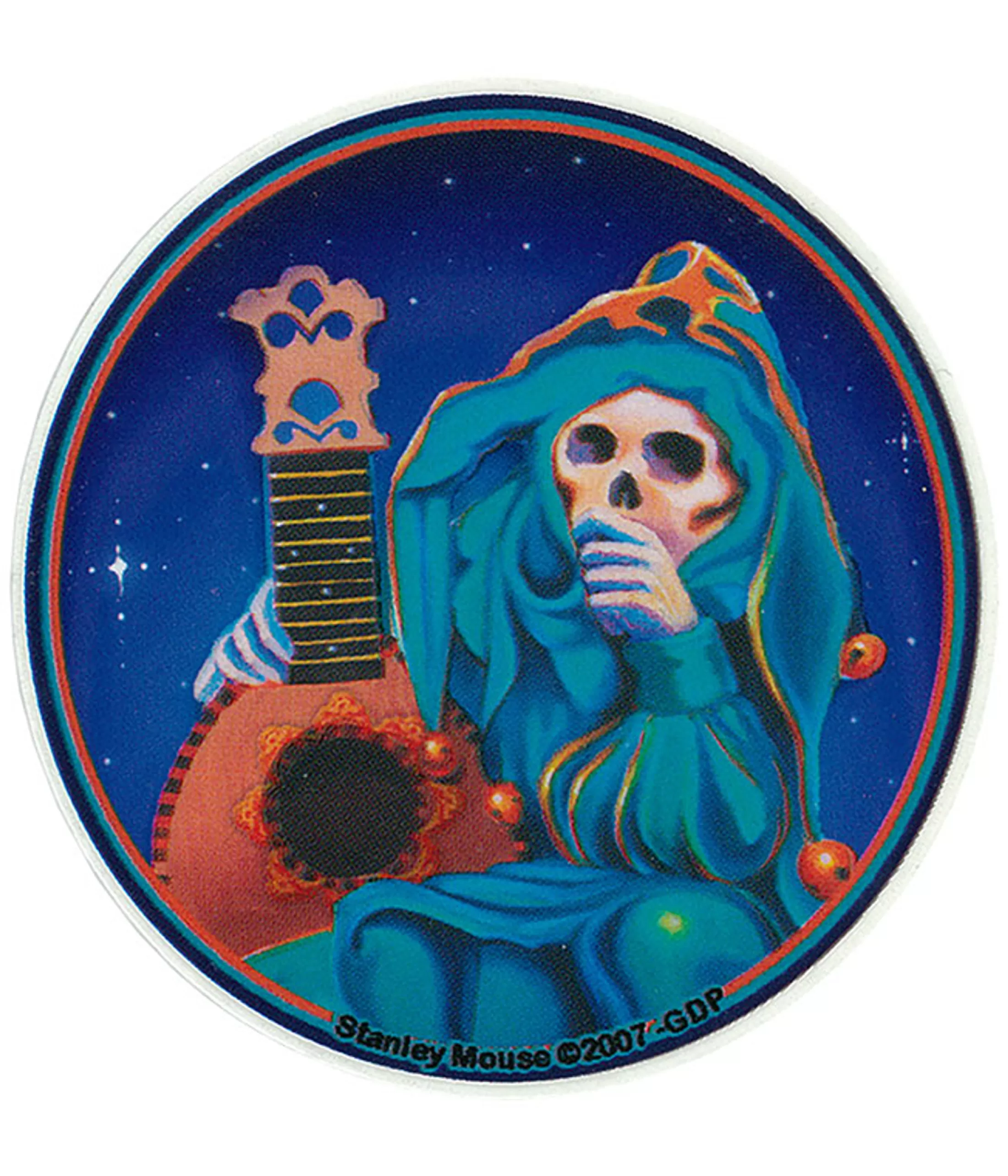 Grateful Dead | Classic<Liquid Blue GD Jester Mini Sticker