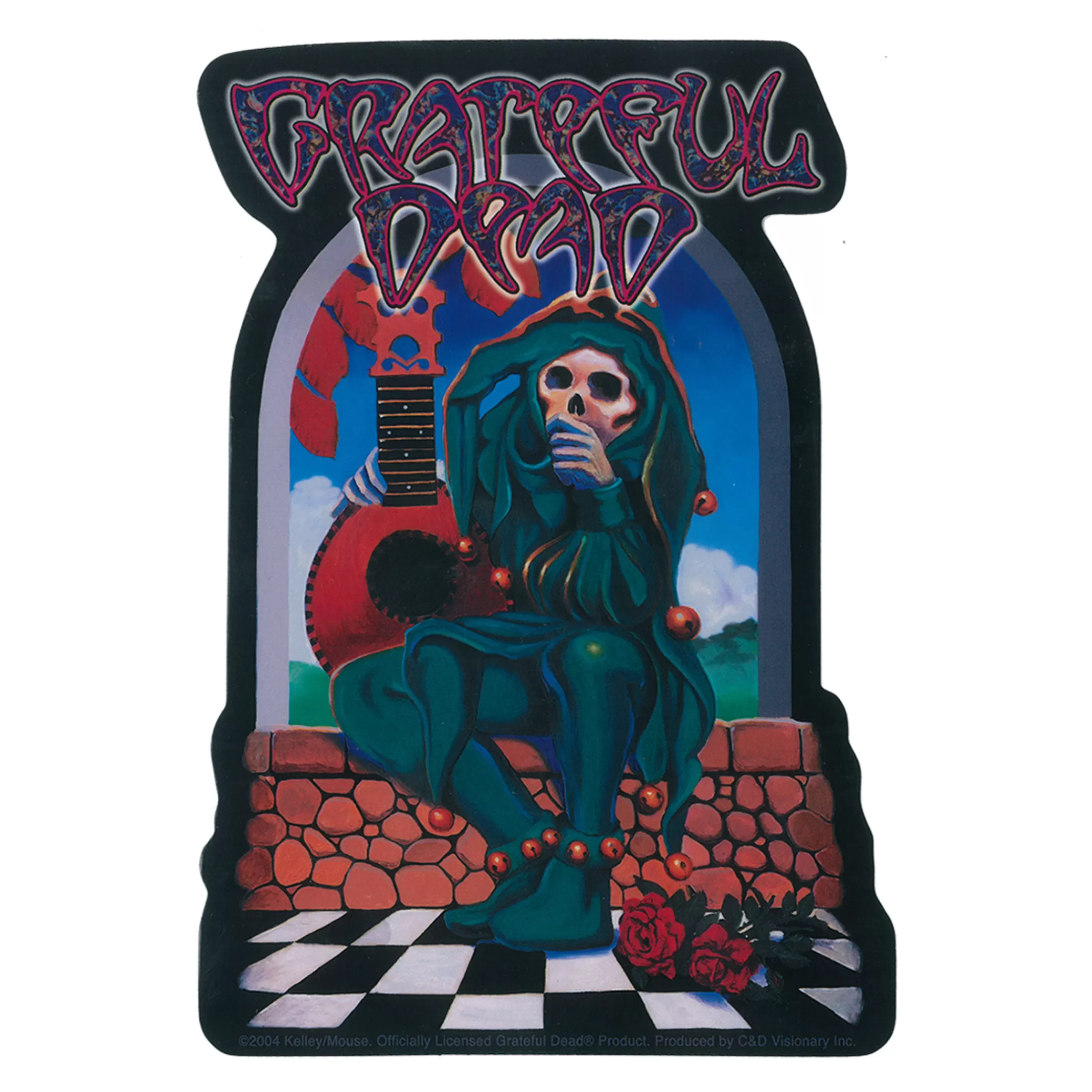 Grateful Dead | Classic<Liquid Blue GD Jester Sticker