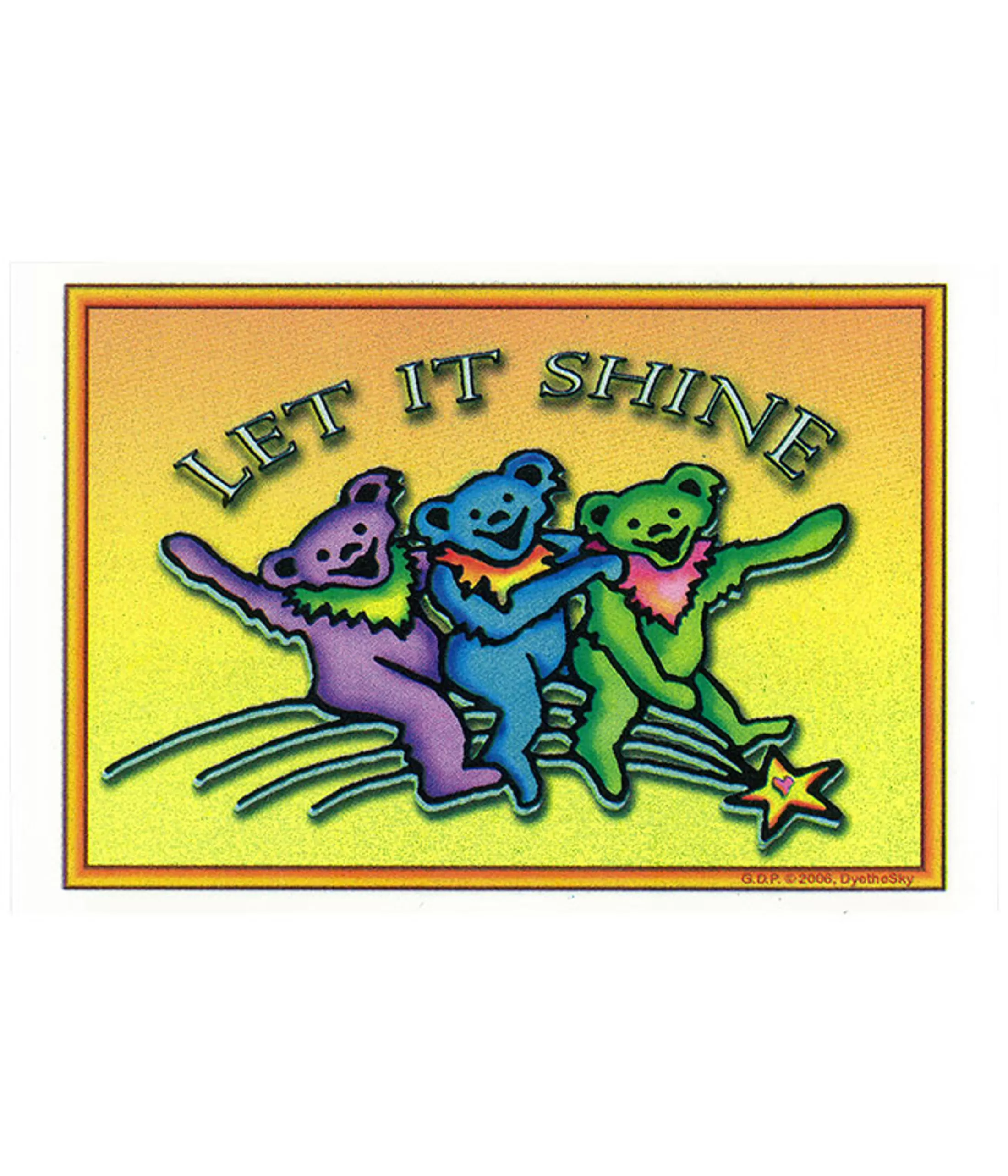 Grateful Dead<Liquid Blue GD Let it Shine Sticker