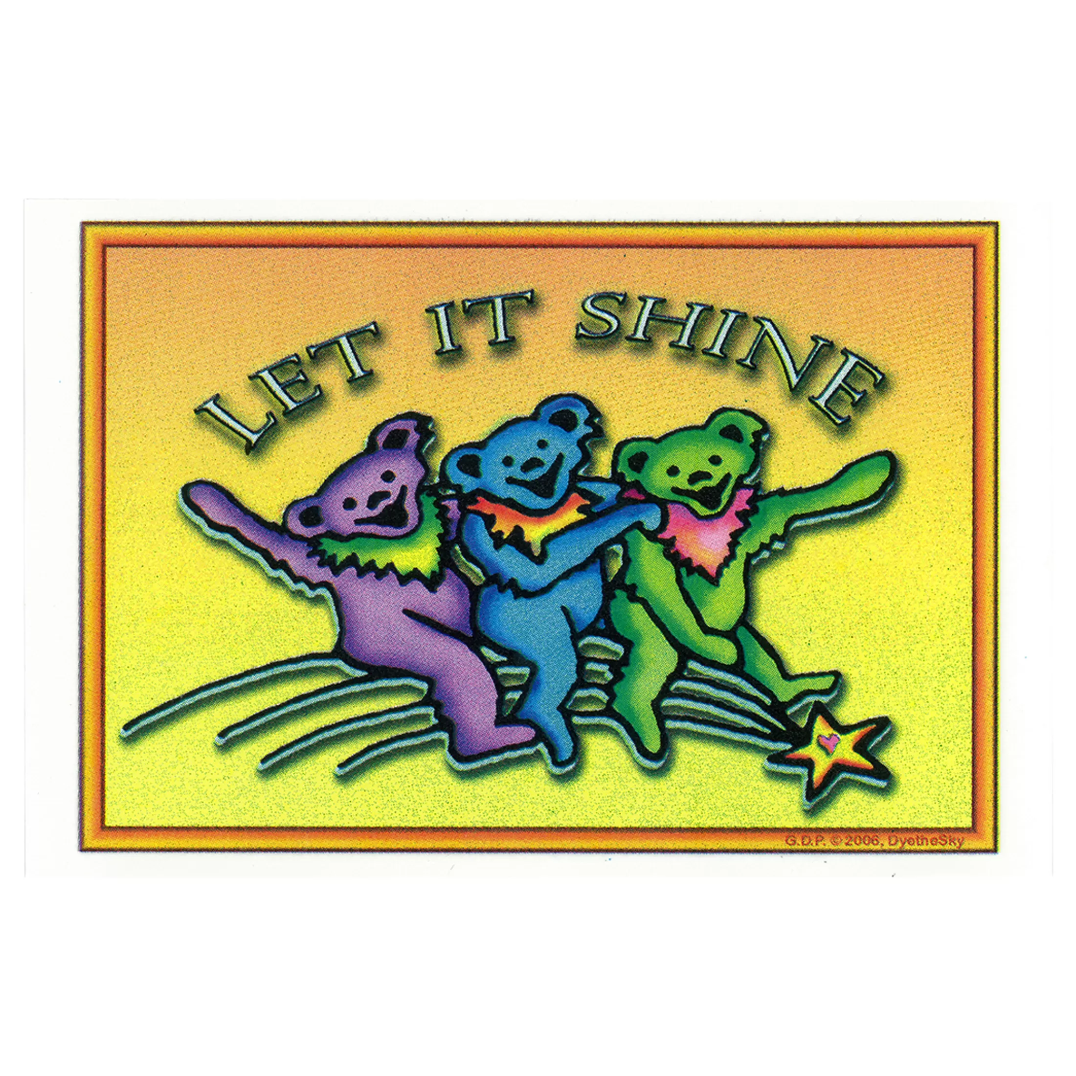 Grateful Dead<Liquid Blue GD Let it Shine Sticker