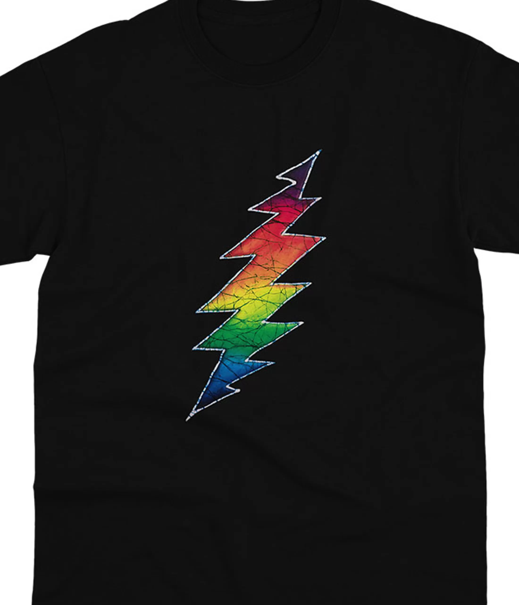 T-Shirt | Grateful Dead<Liquid Blue GD Lightning Bolt Black T-Shirt