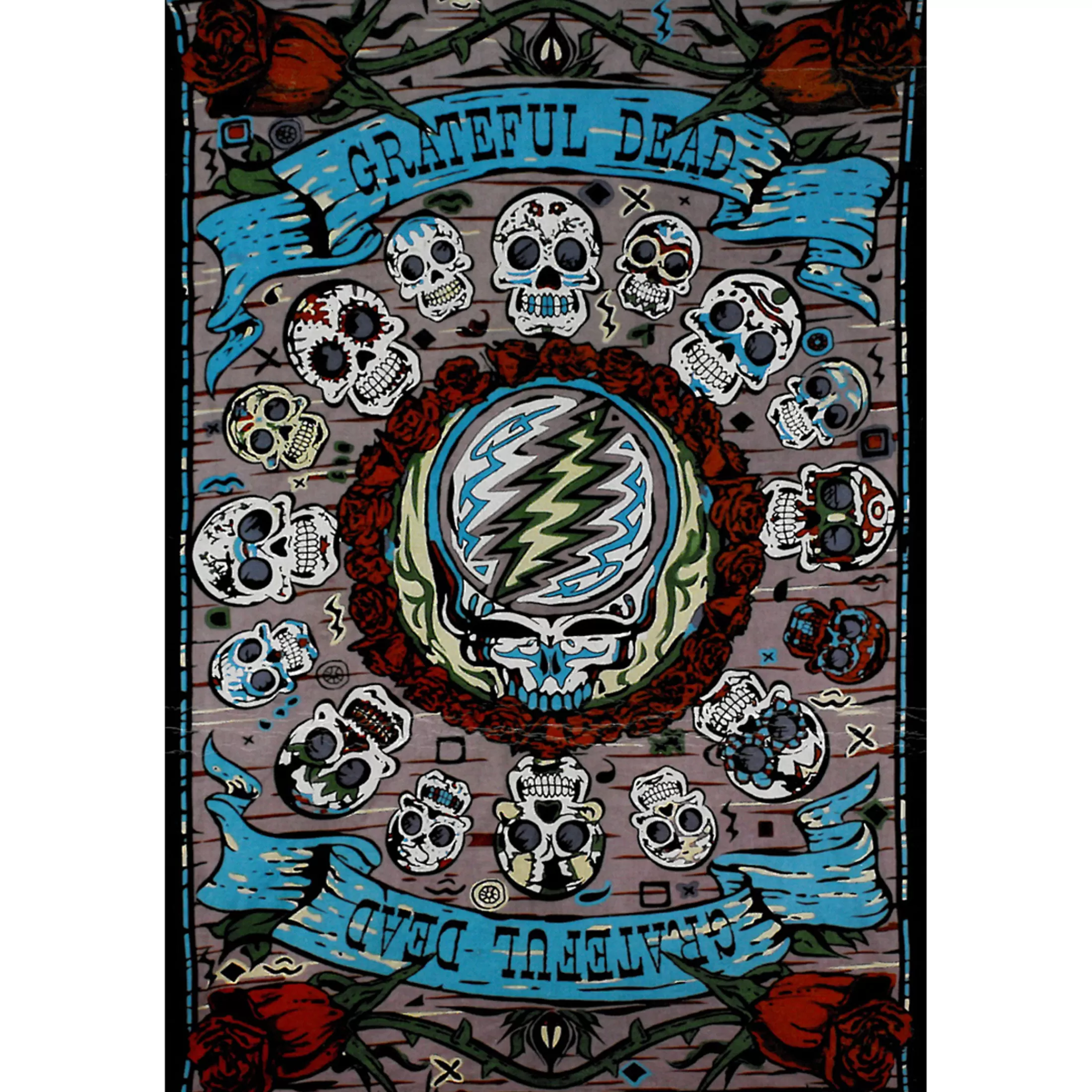 Grateful Dead | Classic<Liquid Blue GD Mexicali Skulls Tapestry