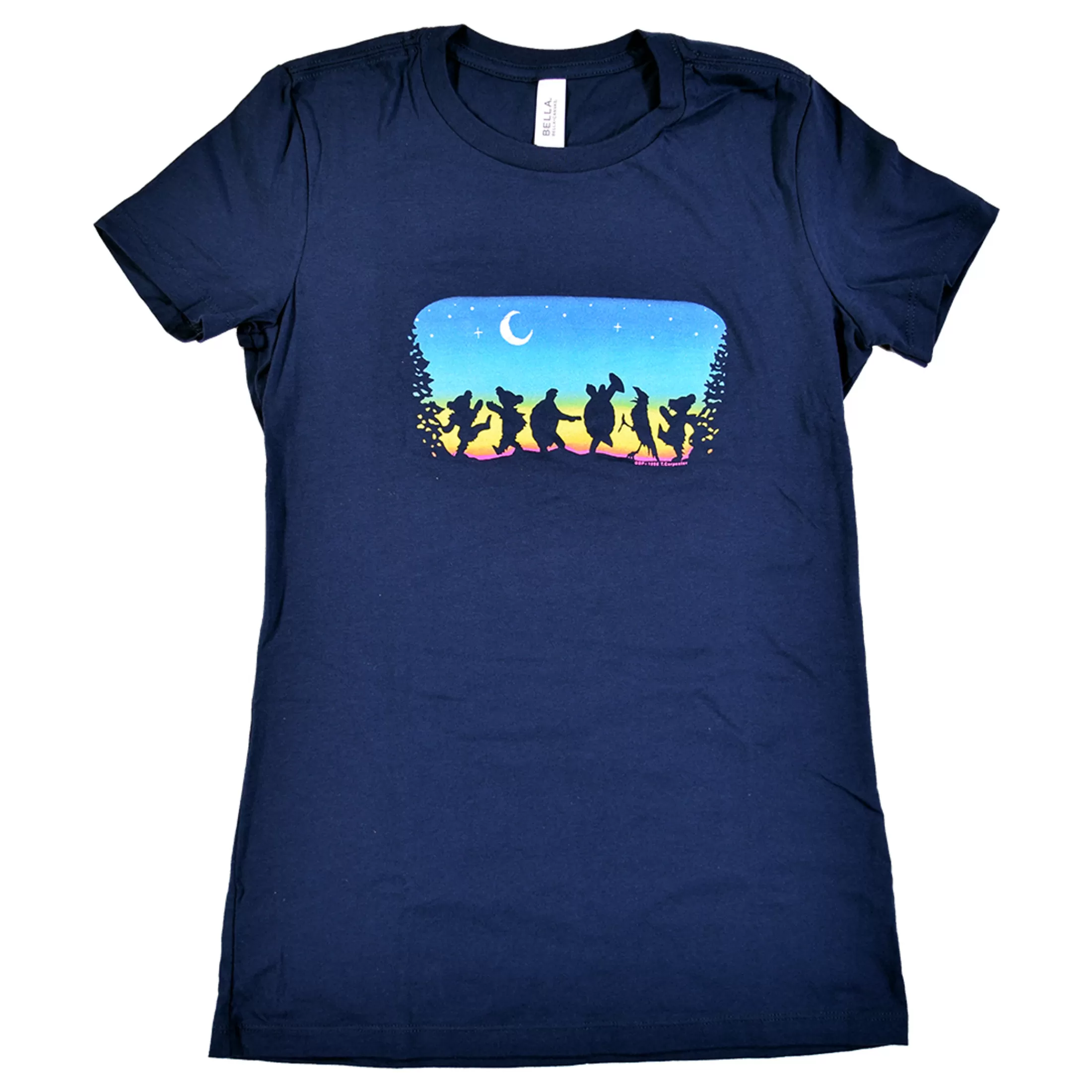 Juniors Long Length | Grateful Dead<Liquid Blue GD Moondance Navy Juniors Long Length T-Shirt