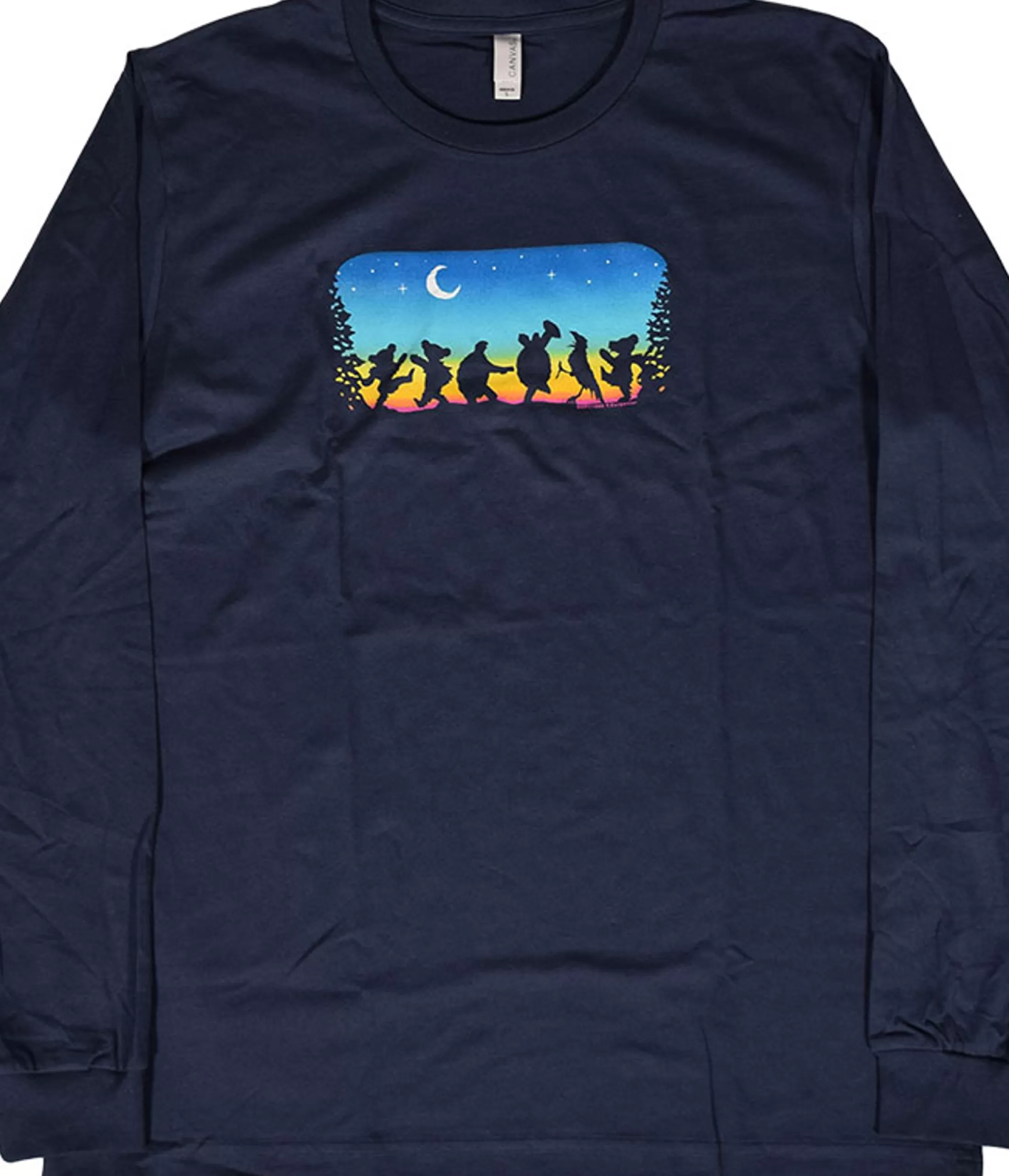 Long Sleeve | Grateful Dead<Liquid Blue GD Moondance Navy Long Sleeve T-Shirt