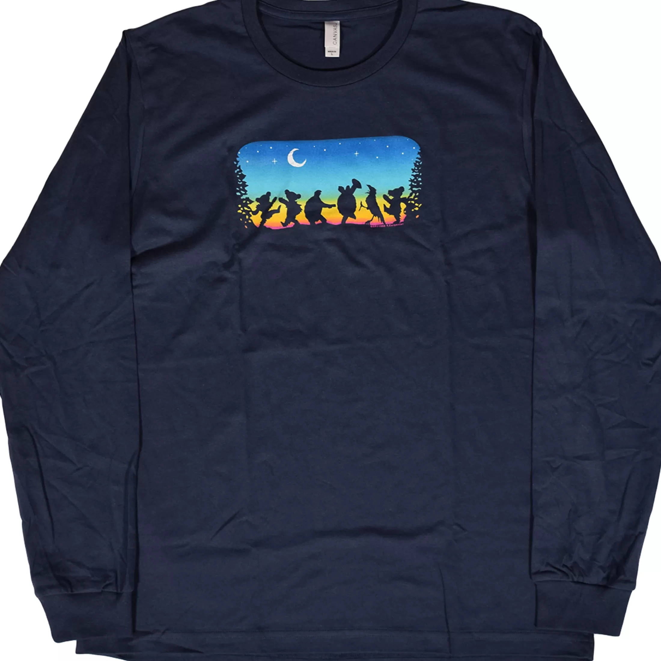 Long Sleeve | Grateful Dead<Liquid Blue GD Moondance Navy Long Sleeve T-Shirt