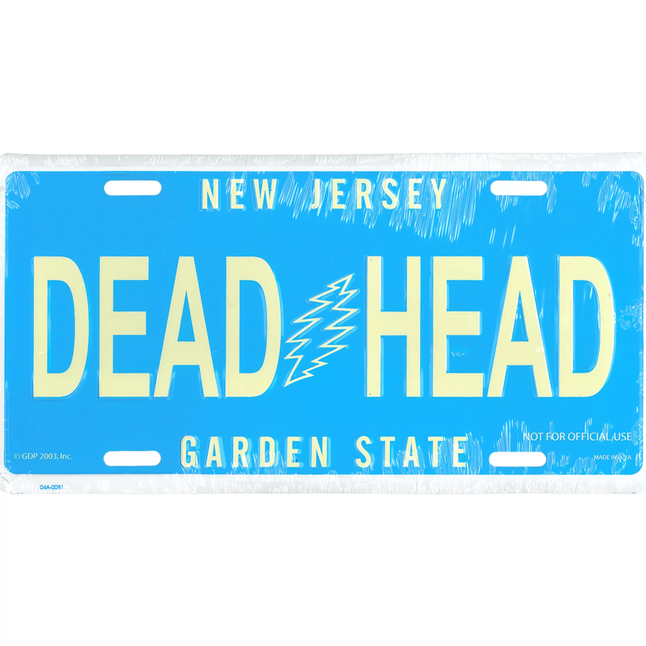 License Plates | Grateful Dead<Liquid Blue GD New Jersey License Plate