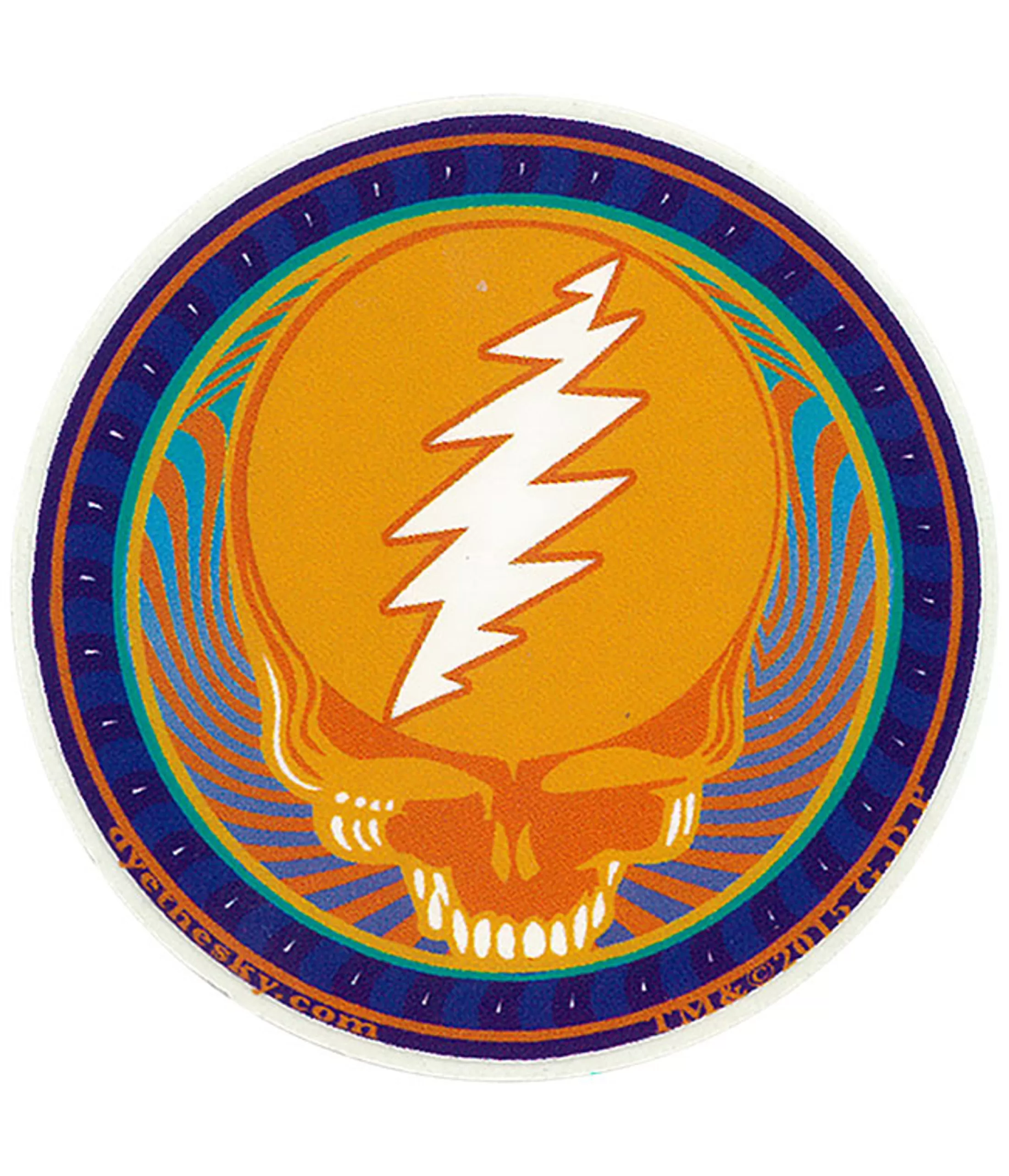 Grateful Dead<Liquid Blue GD Orange Sunshine Mini Sticker