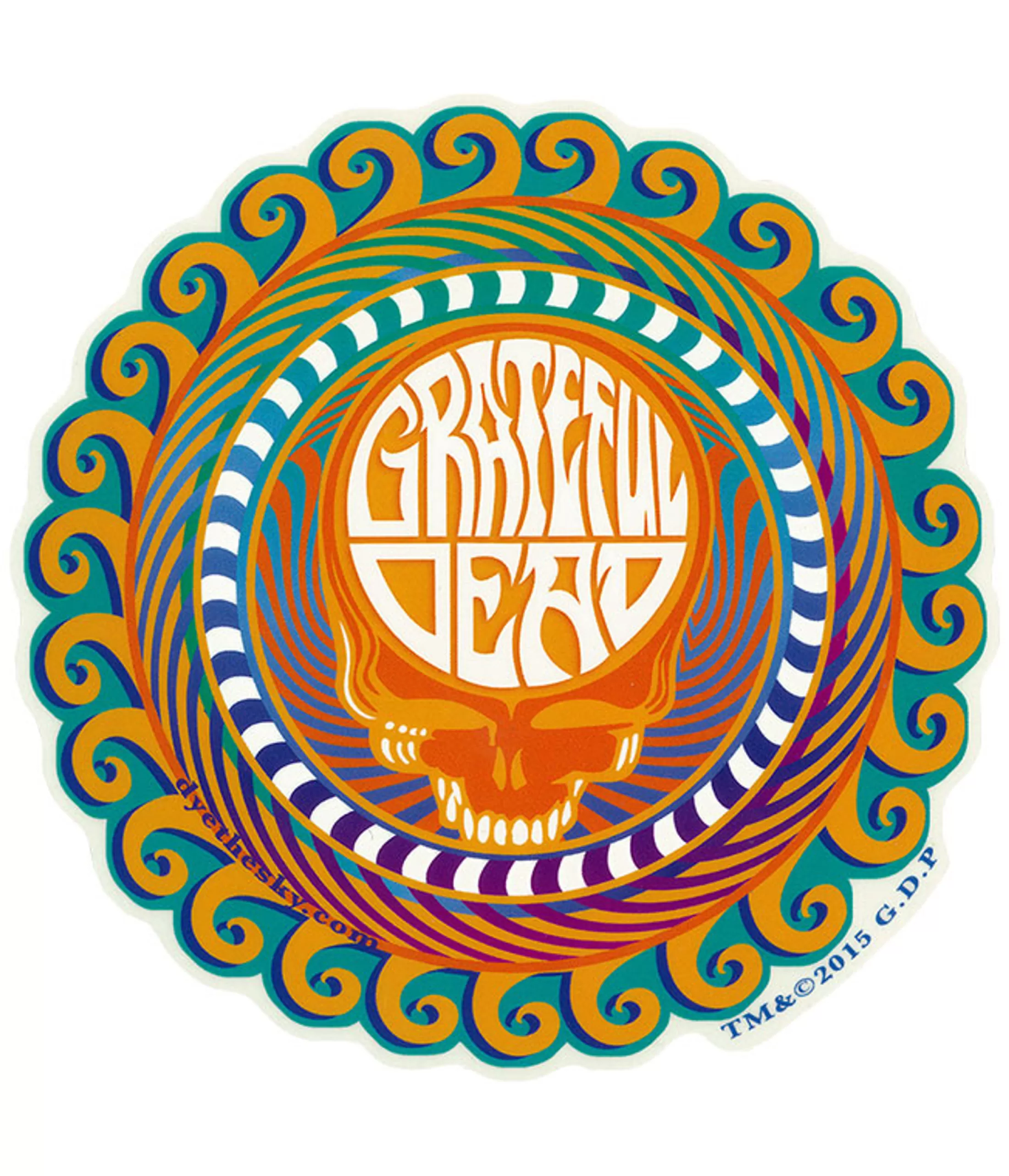 Grateful Dead<Liquid Blue GD Orange Sunshine Sticker