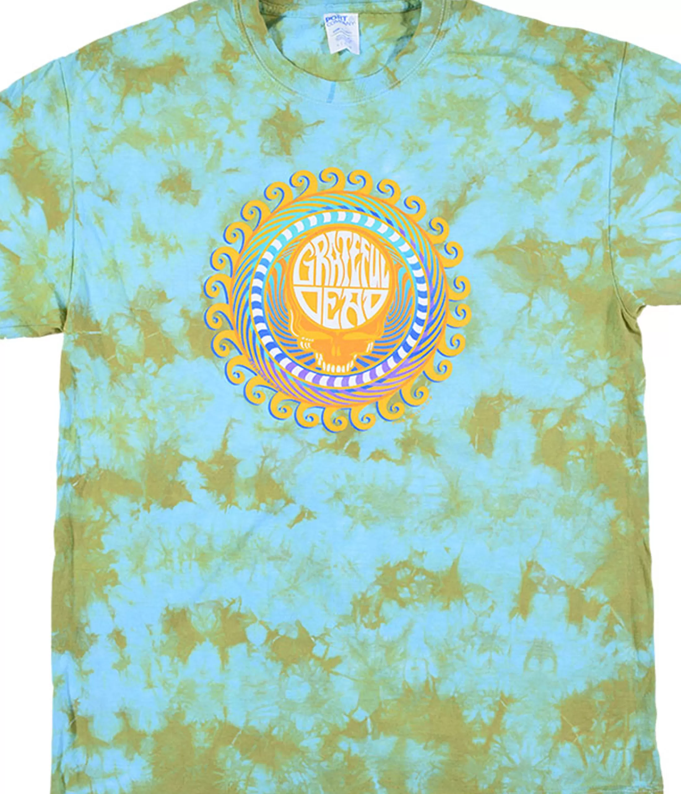 T-Shirt | Grateful Dead<Liquid Blue GD Orange Sunshine Tie-Dye T-Shirt