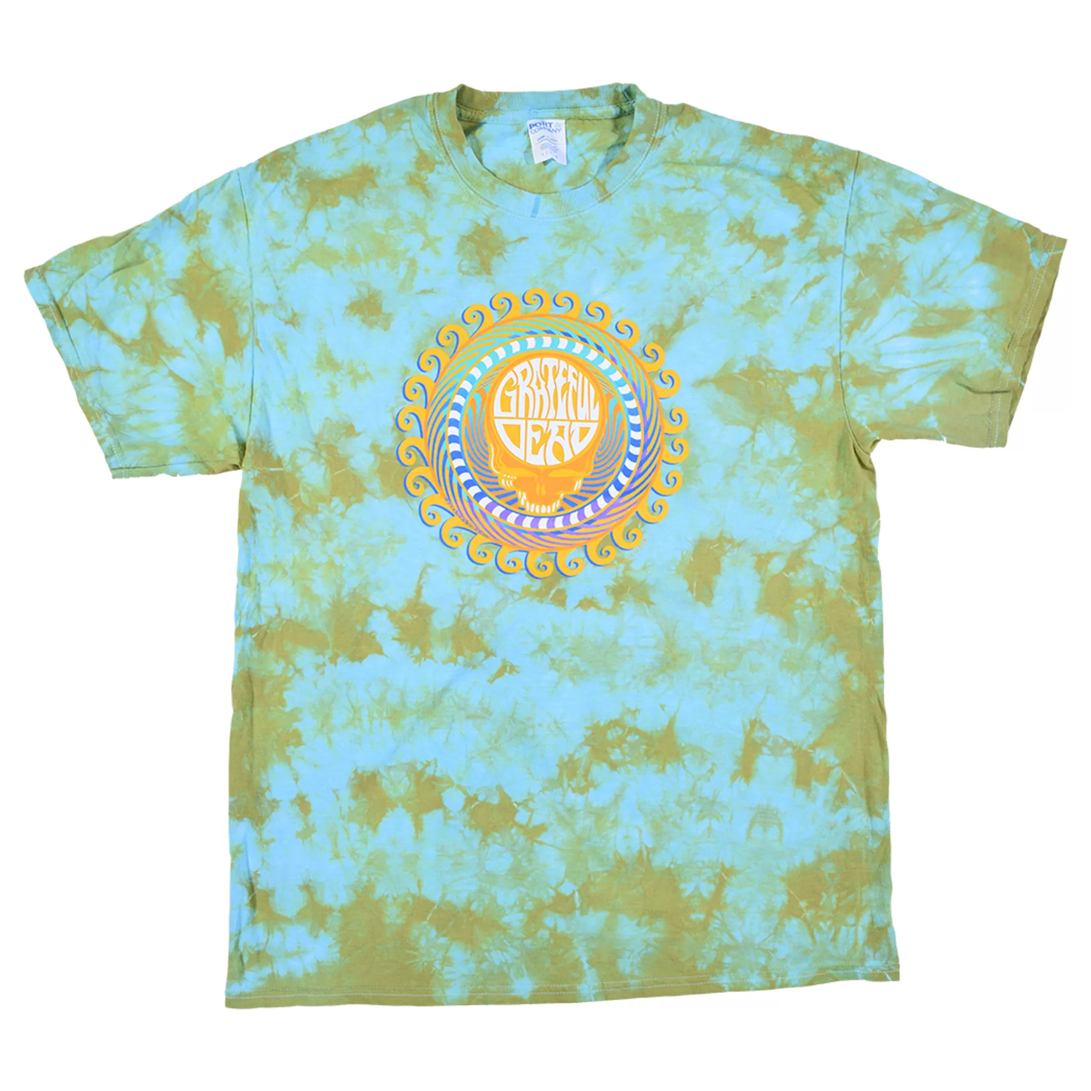 T-Shirt | Grateful Dead<Liquid Blue GD Orange Sunshine Tie-Dye T-Shirt