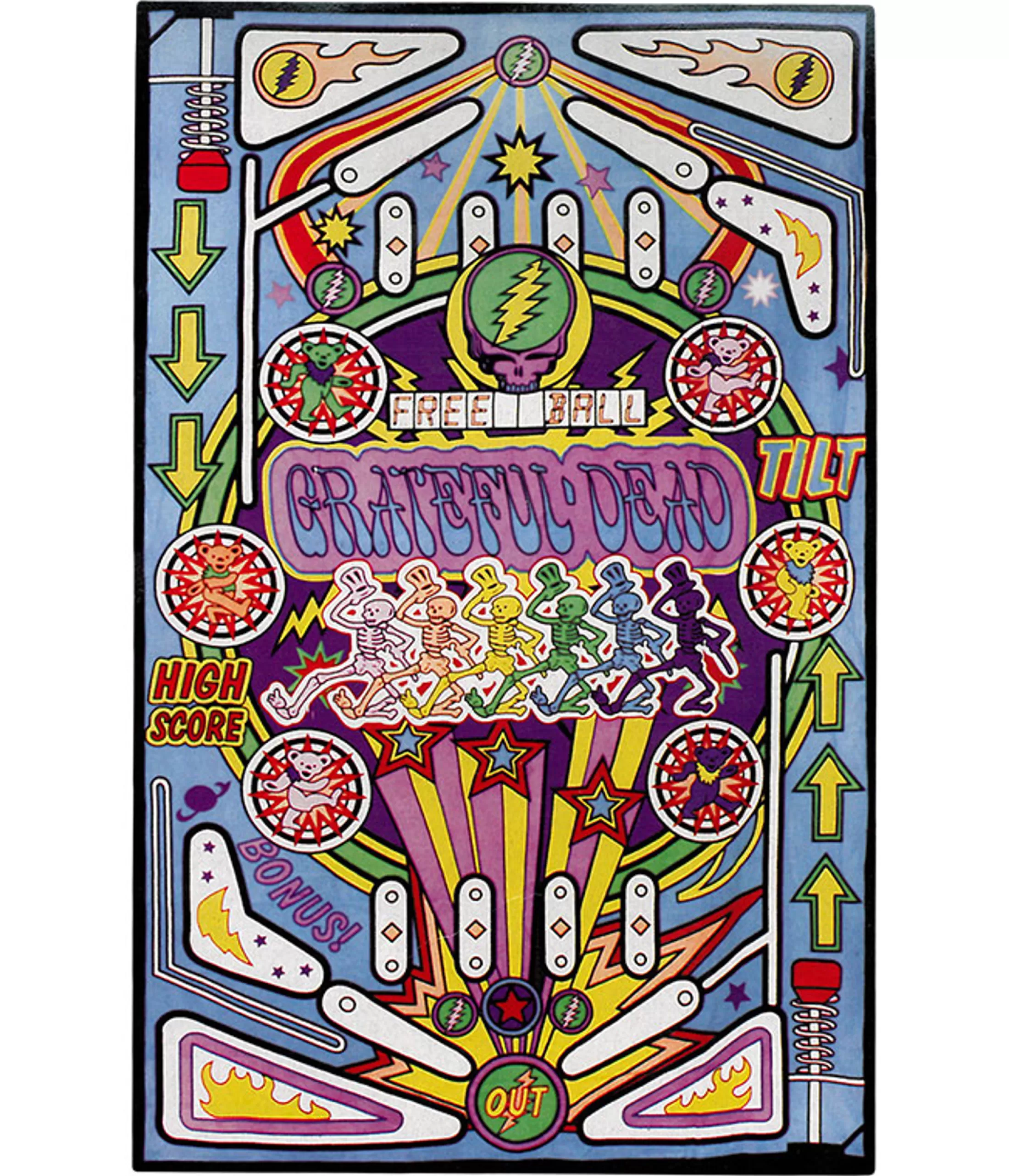 Grateful Dead | Classic<Liquid Blue GD Pinball Machine Tapestry