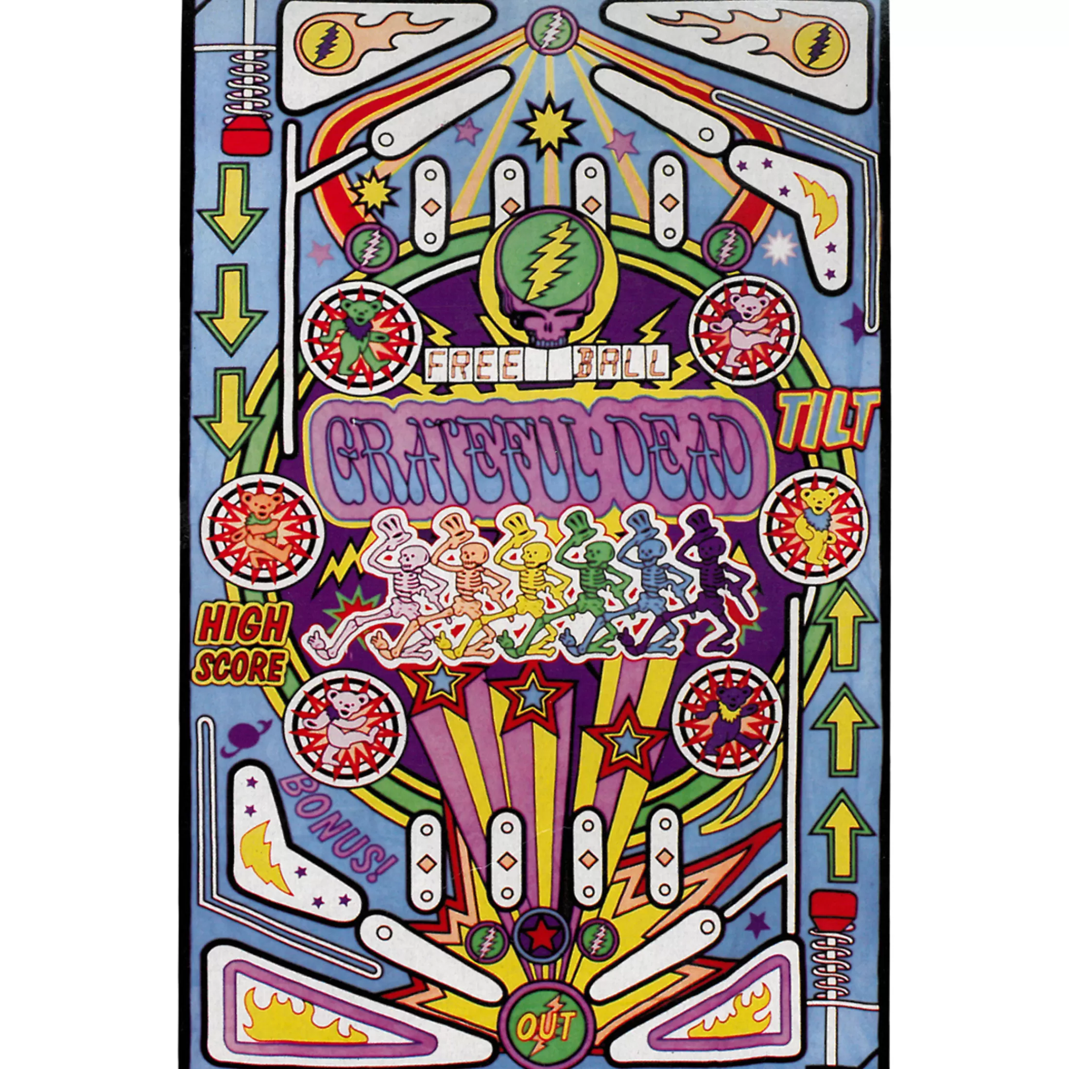 Grateful Dead | Classic<Liquid Blue GD Pinball Machine Tapestry