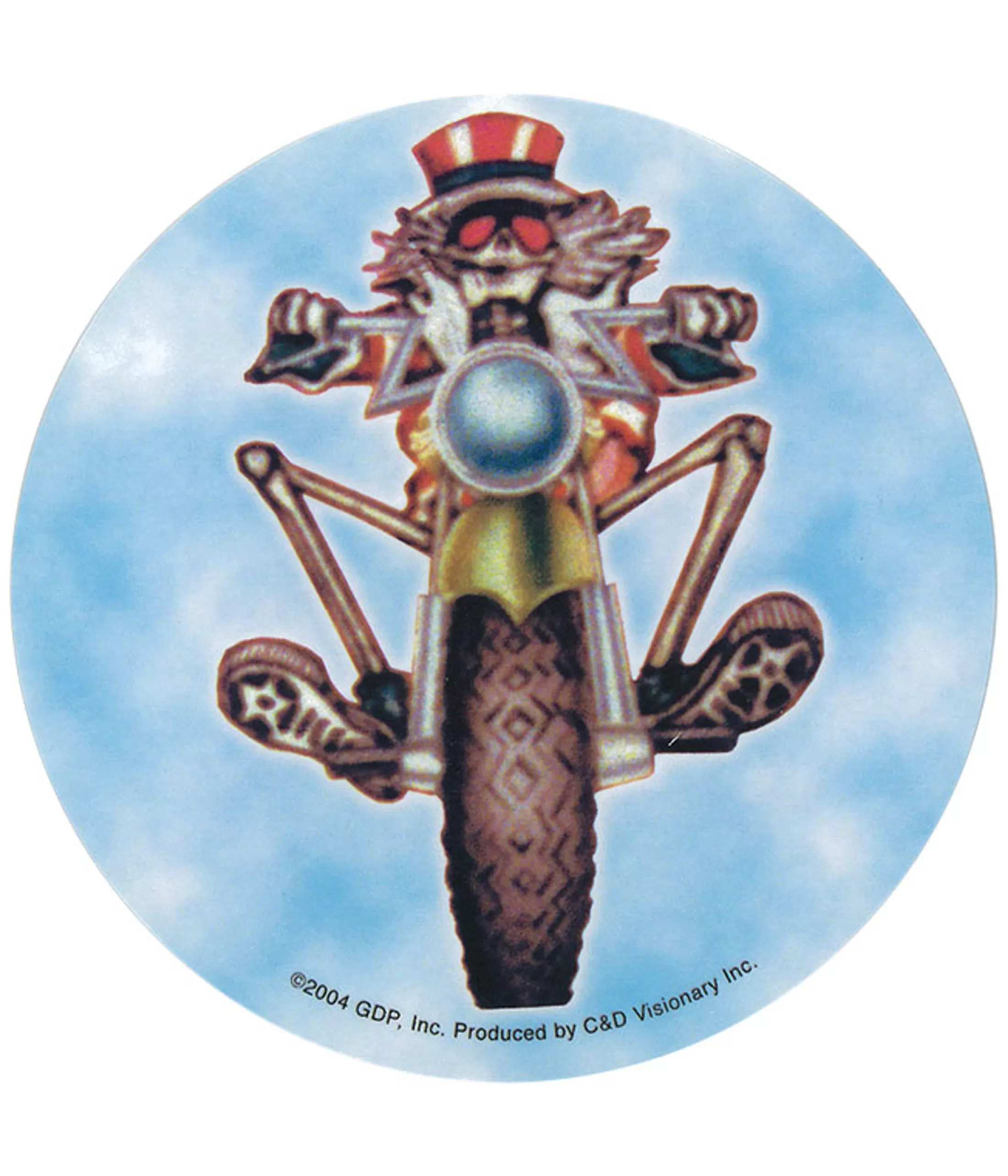 Grateful Dead | Classic<Liquid Blue GD Psycle Sam Circle Sticker