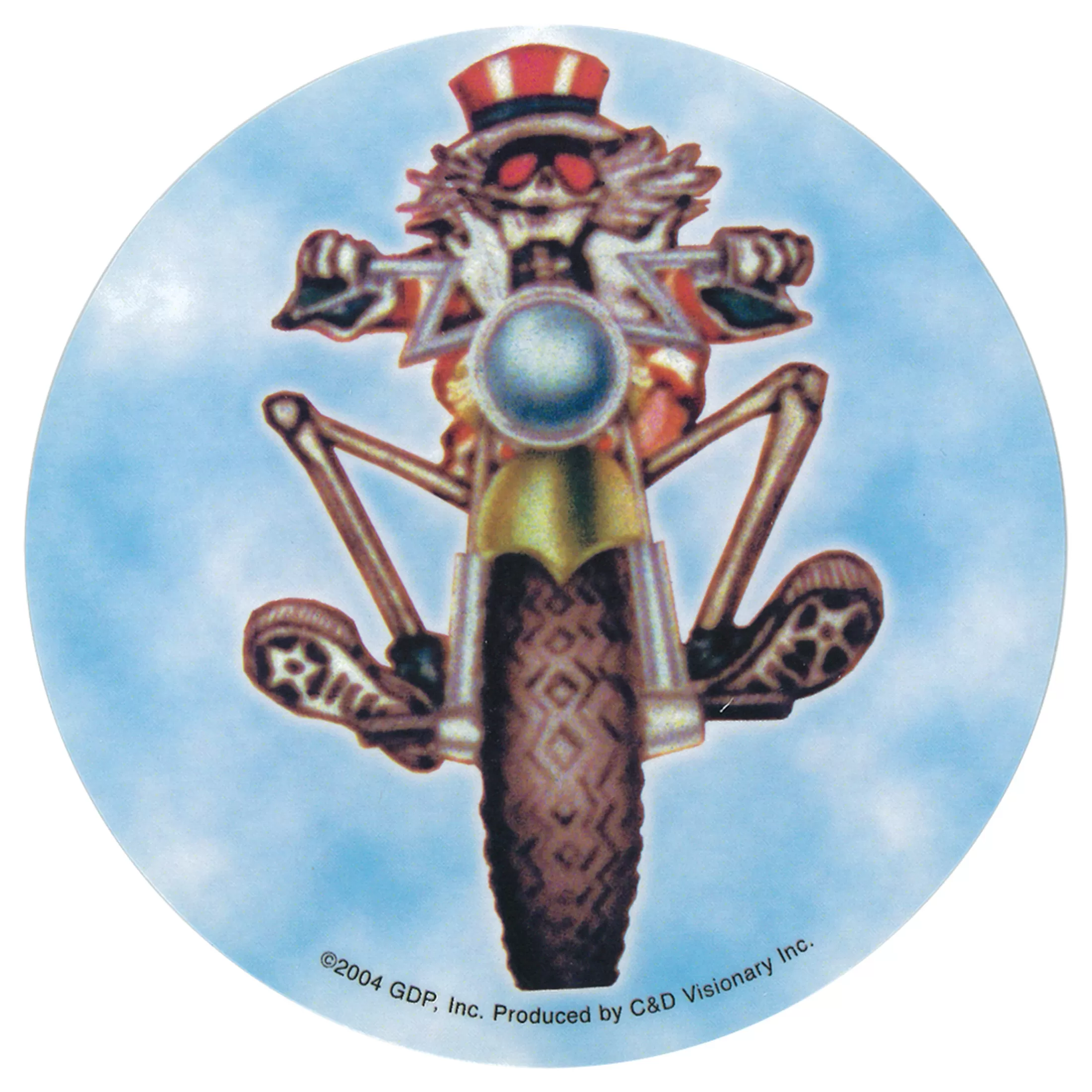 Grateful Dead | Classic<Liquid Blue GD Psycle Sam Circle Sticker