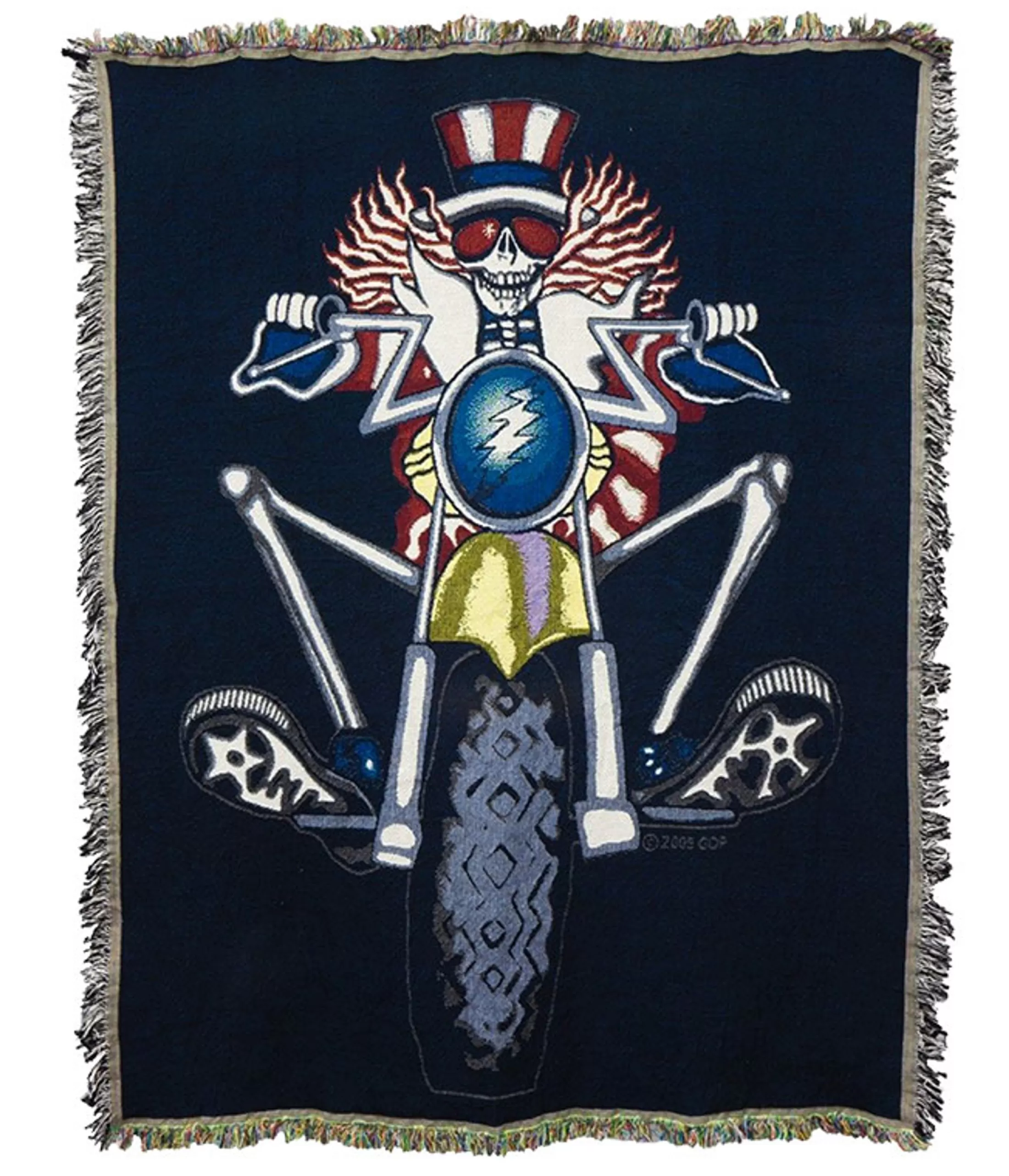 Grateful Dead<Liquid Blue GD Pyscle Sam Woven Blanket