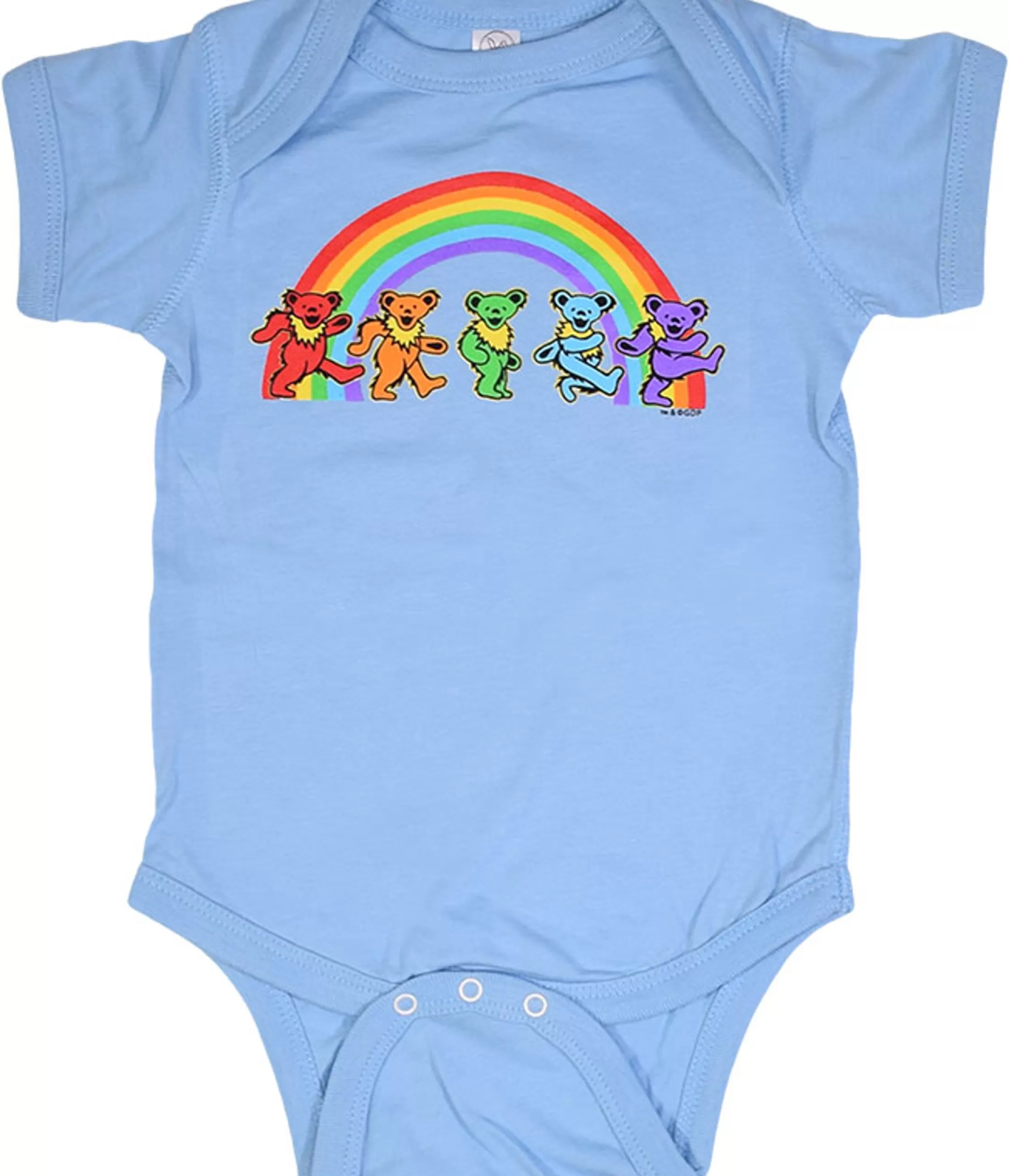 Onesies | Grateful Dead<Liquid Blue GD Rainbow Bears Blue Onesie