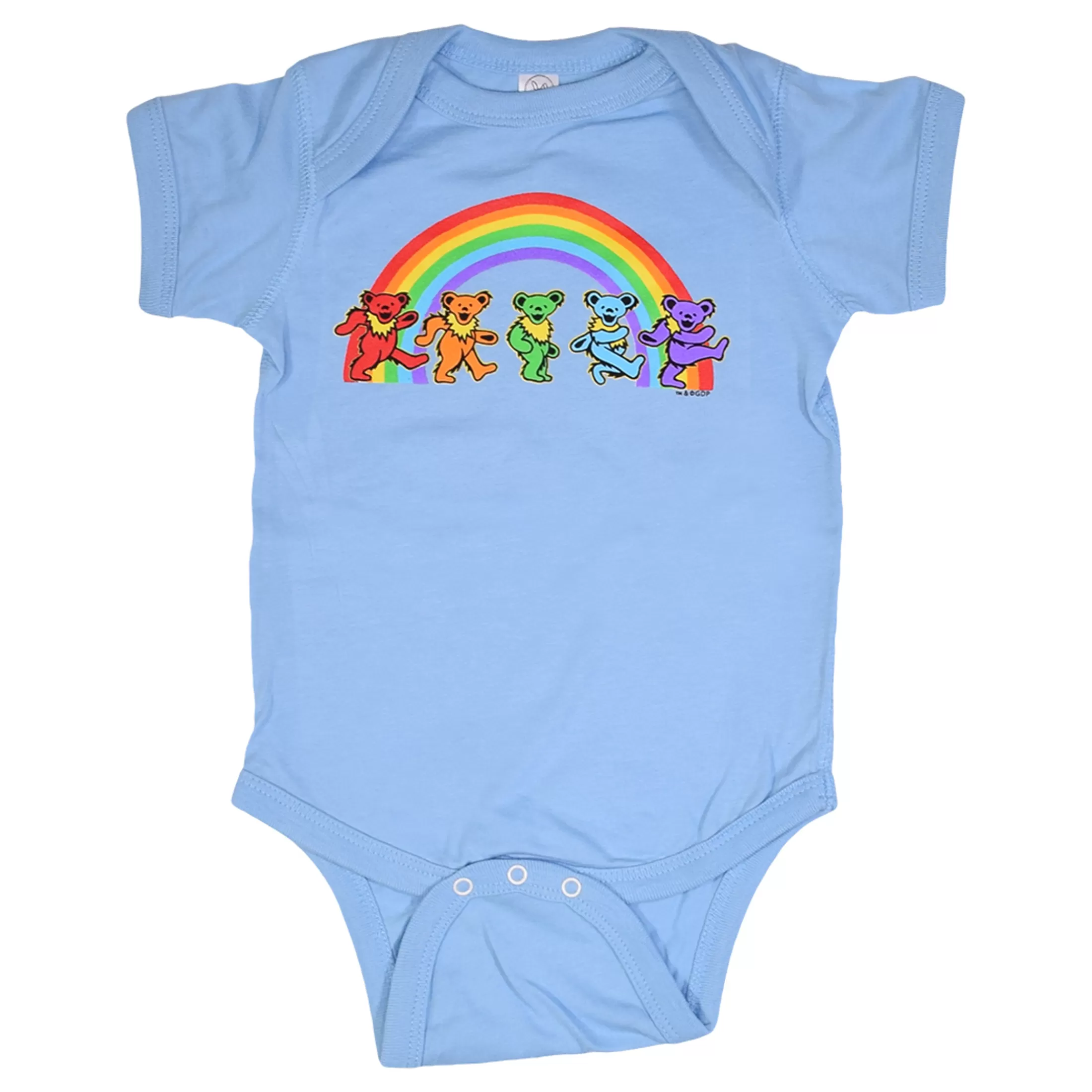 Onesies | Grateful Dead<Liquid Blue GD Rainbow Bears Blue Onesie