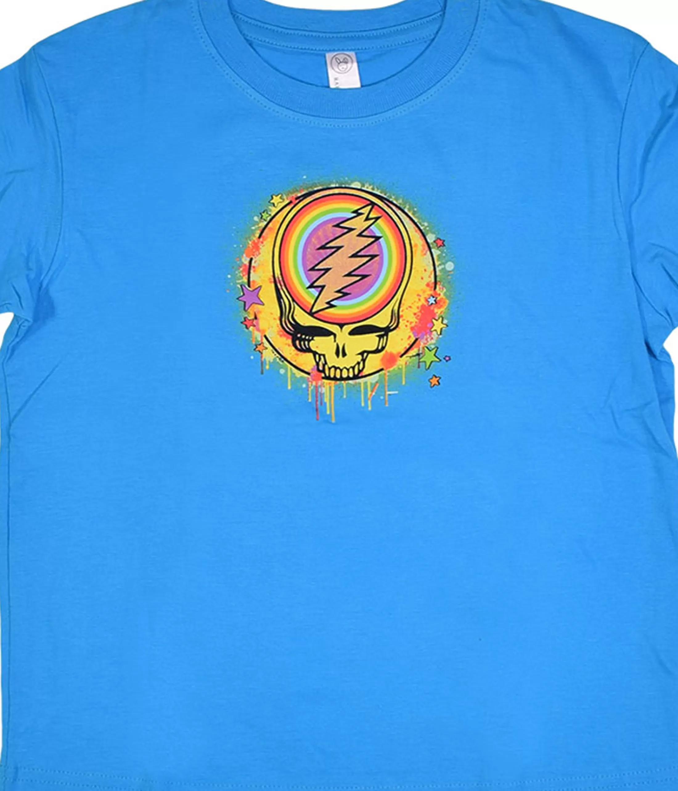 Toddler | Grateful Dead<Liquid Blue GD Rainbow Splatter Blue Toddler T-Shirt