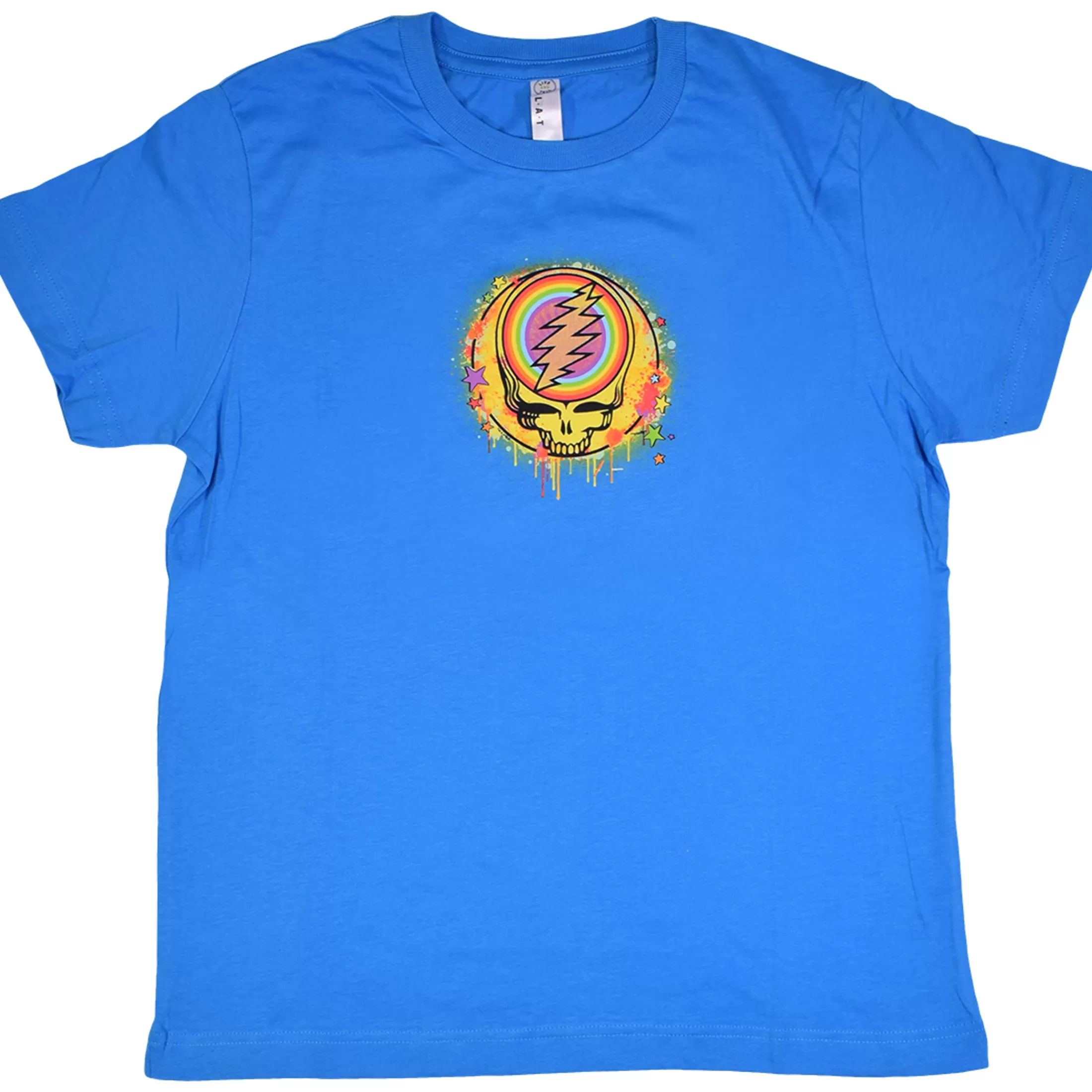 Youth | Grateful Dead<Liquid Blue GD Rainbow Splatter Blue Youth T-Shirt