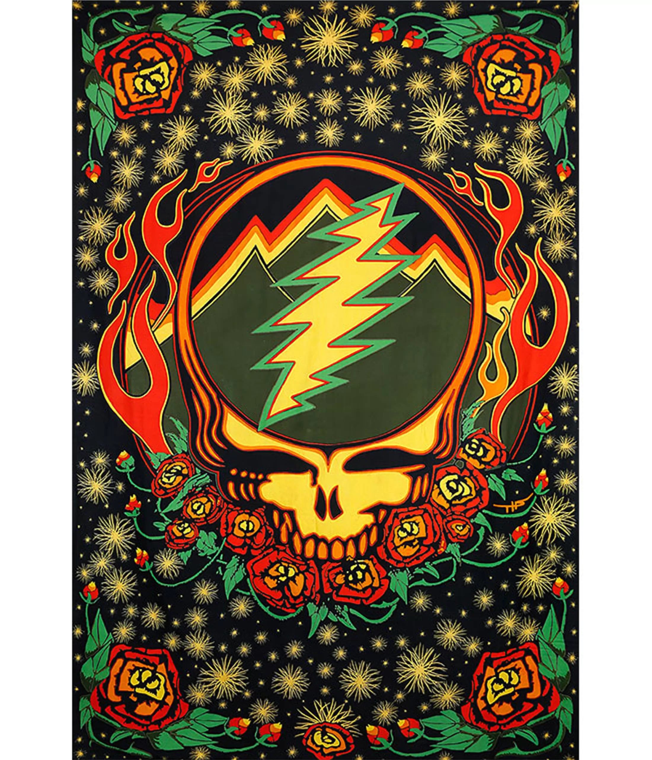 Grateful Dead<Liquid Blue GD Scarlet Fire SYF 3D Tapestry